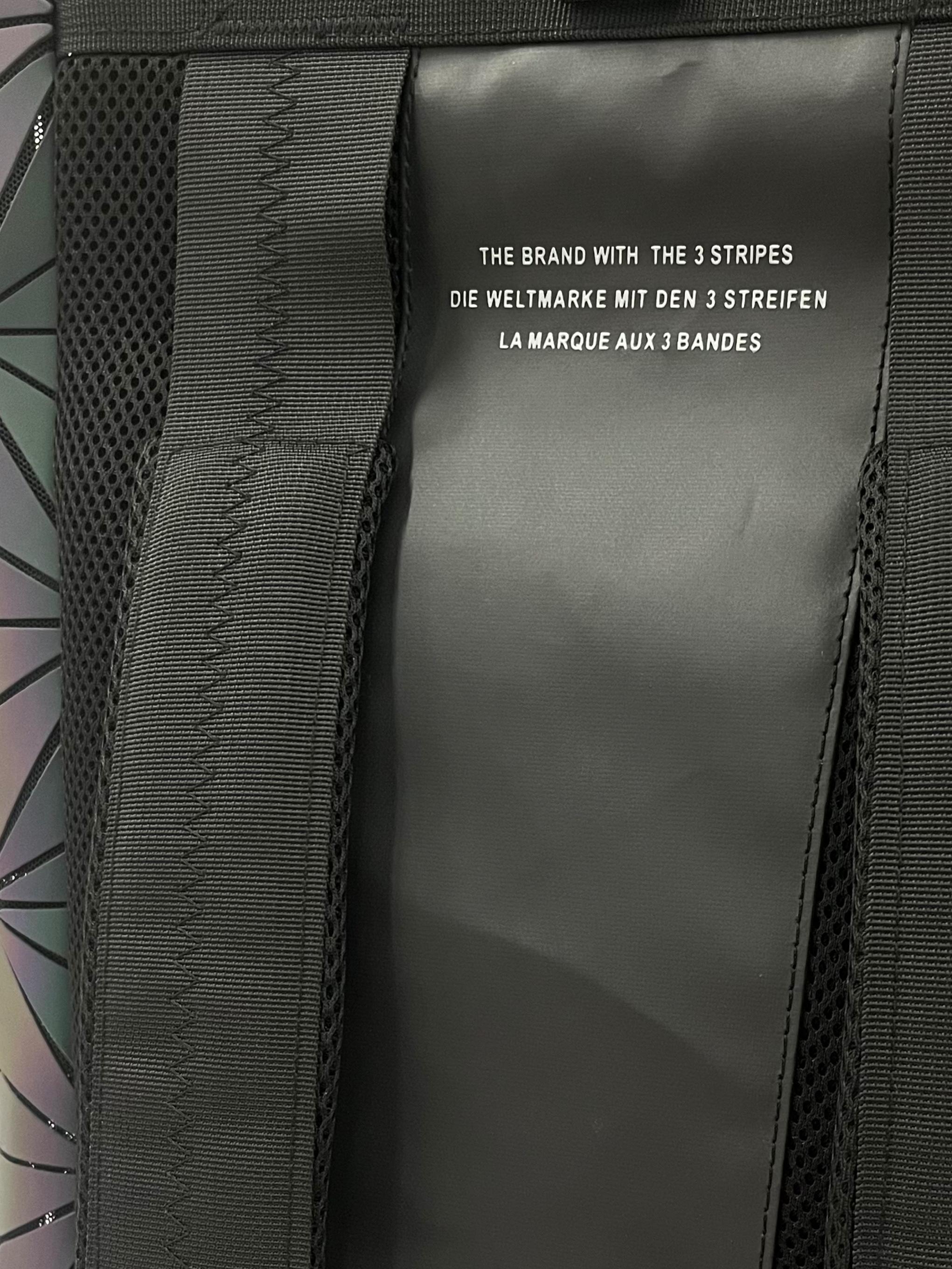 Black Purple 3D Print Backpack With Adjustable Straps