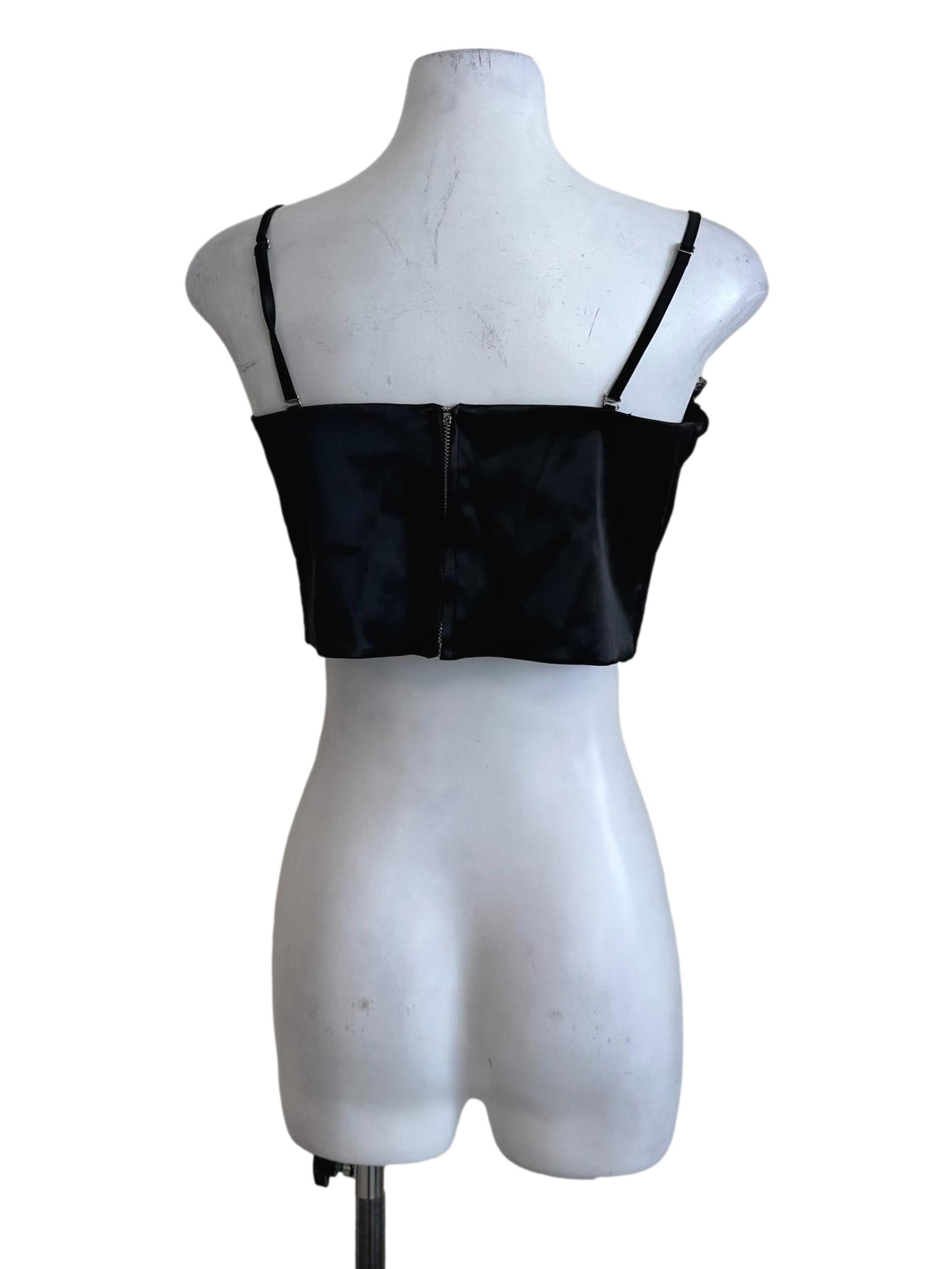 Raven Black Lace Border Pleated Top