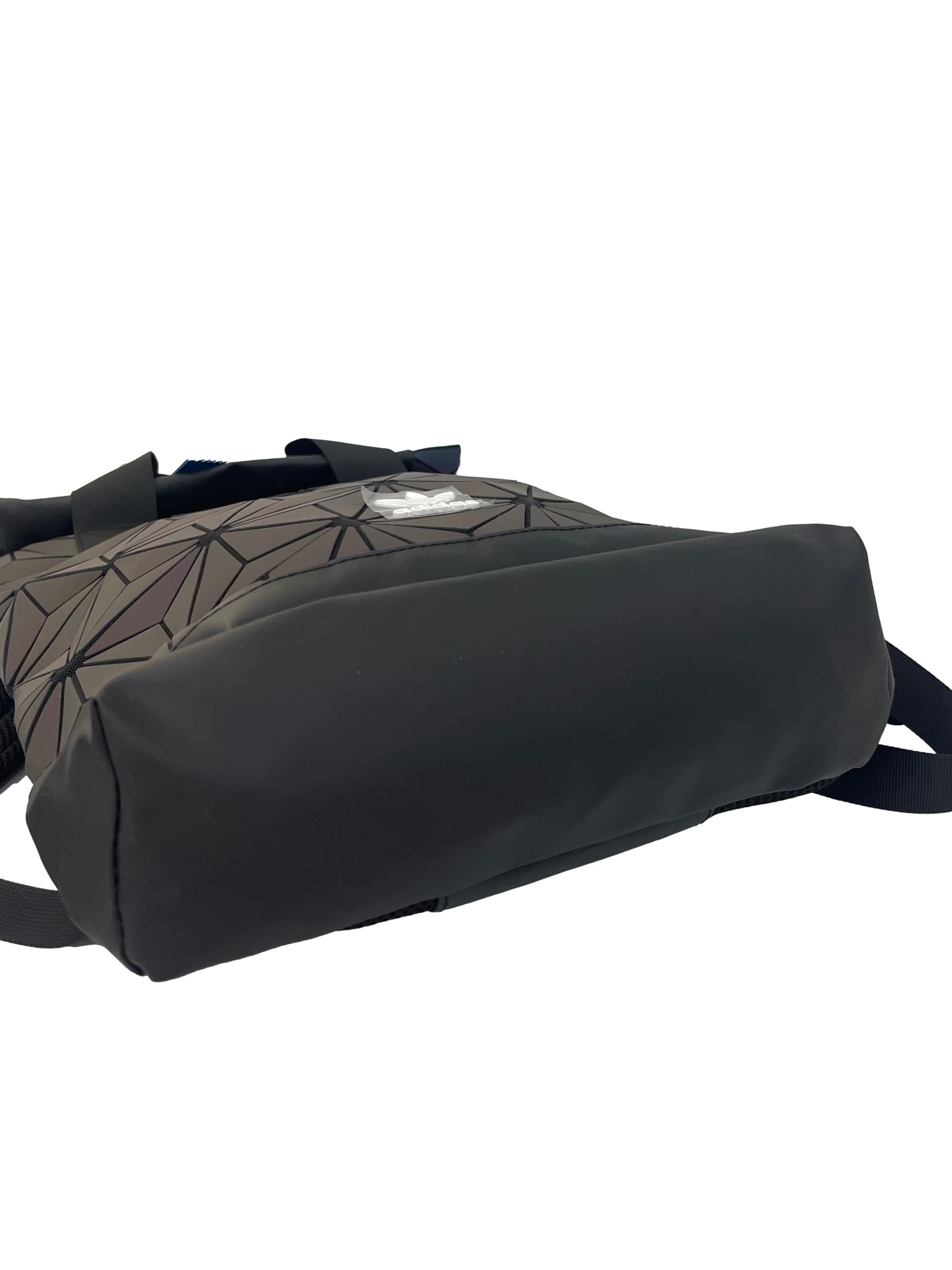 Black Purple 3D Print Backpack With Adjustable Straps