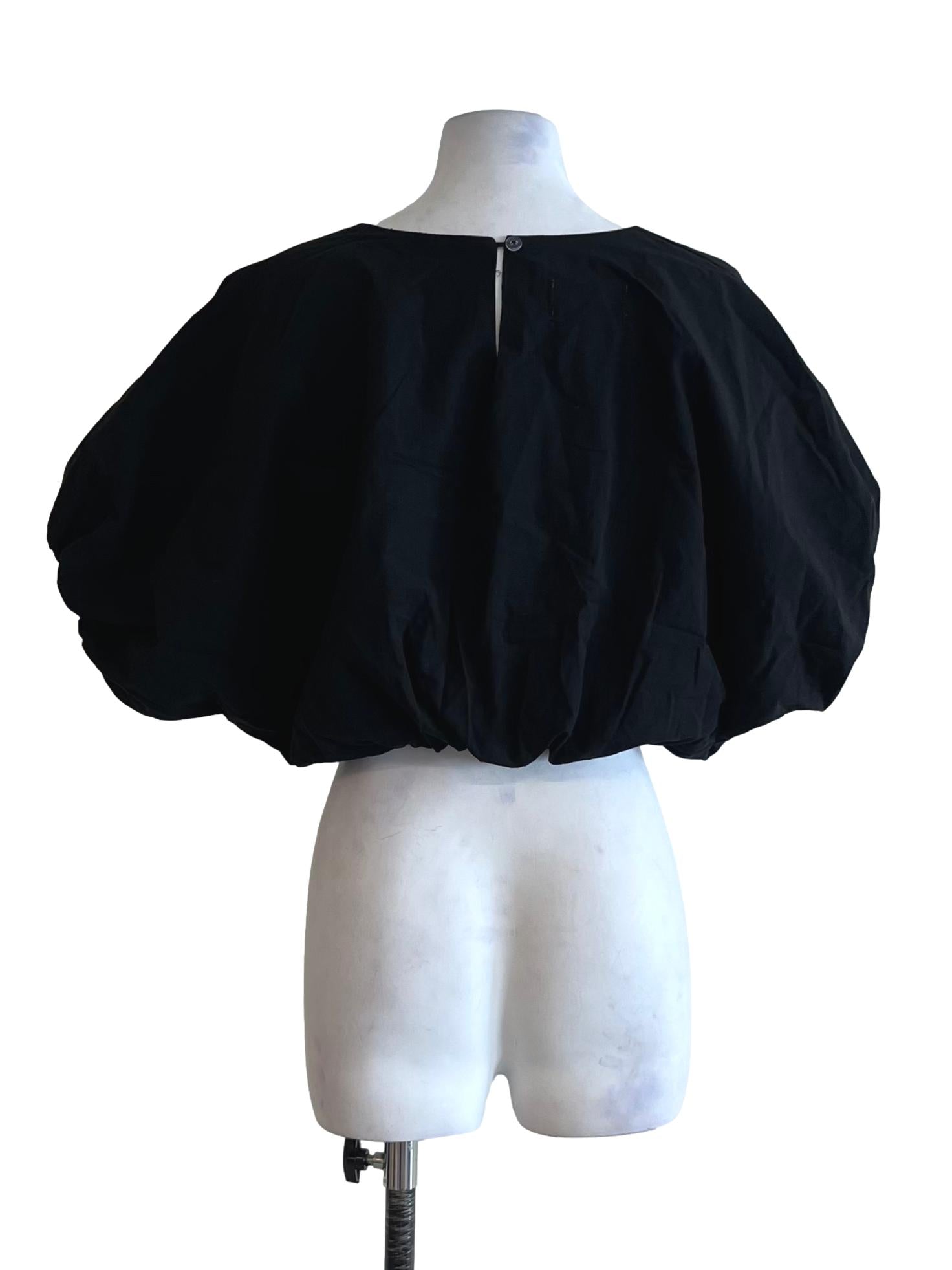 Black Jewel Neckline Blouse