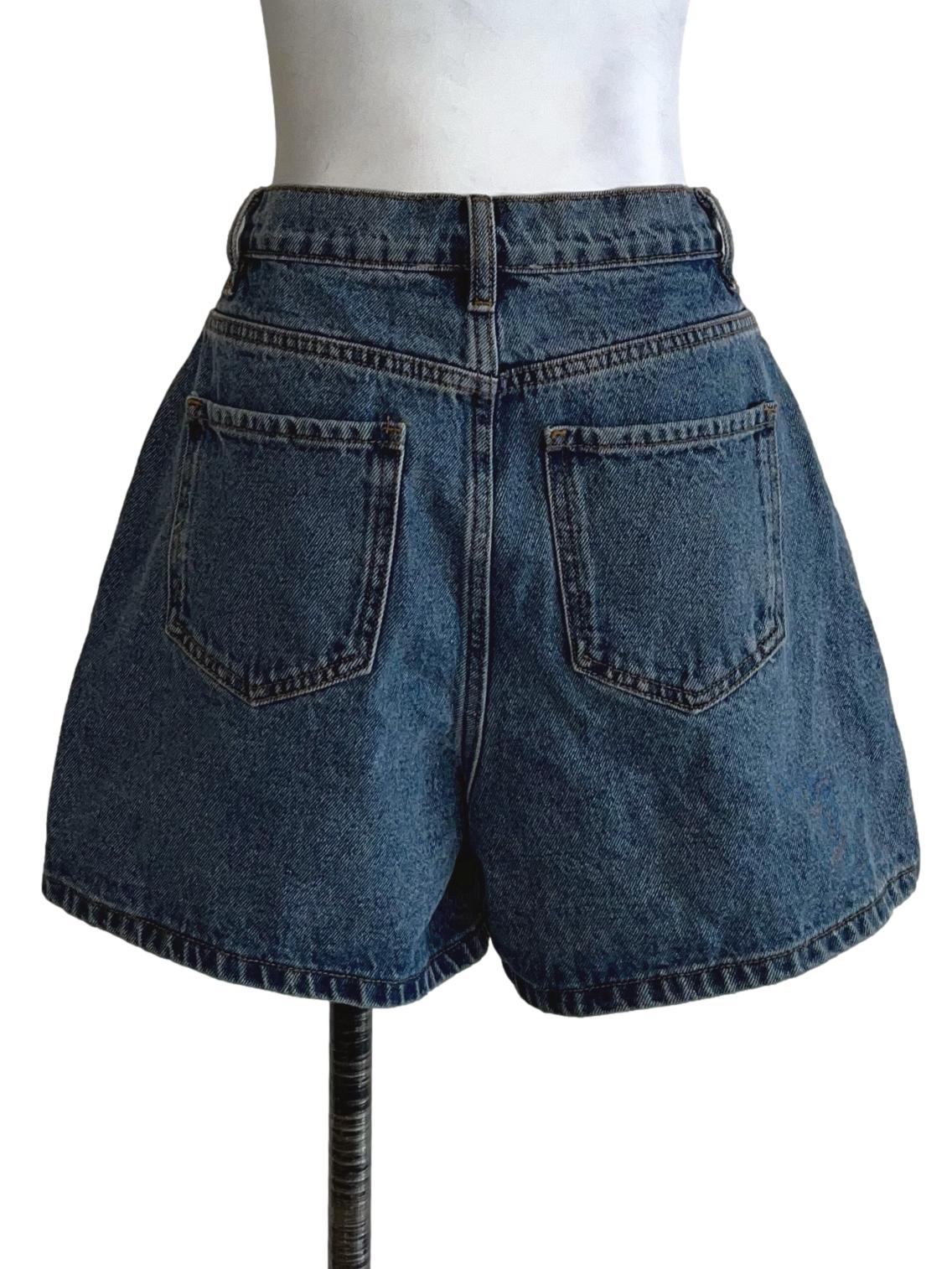 Spruce Blue Vintage Wash Denim Shorts