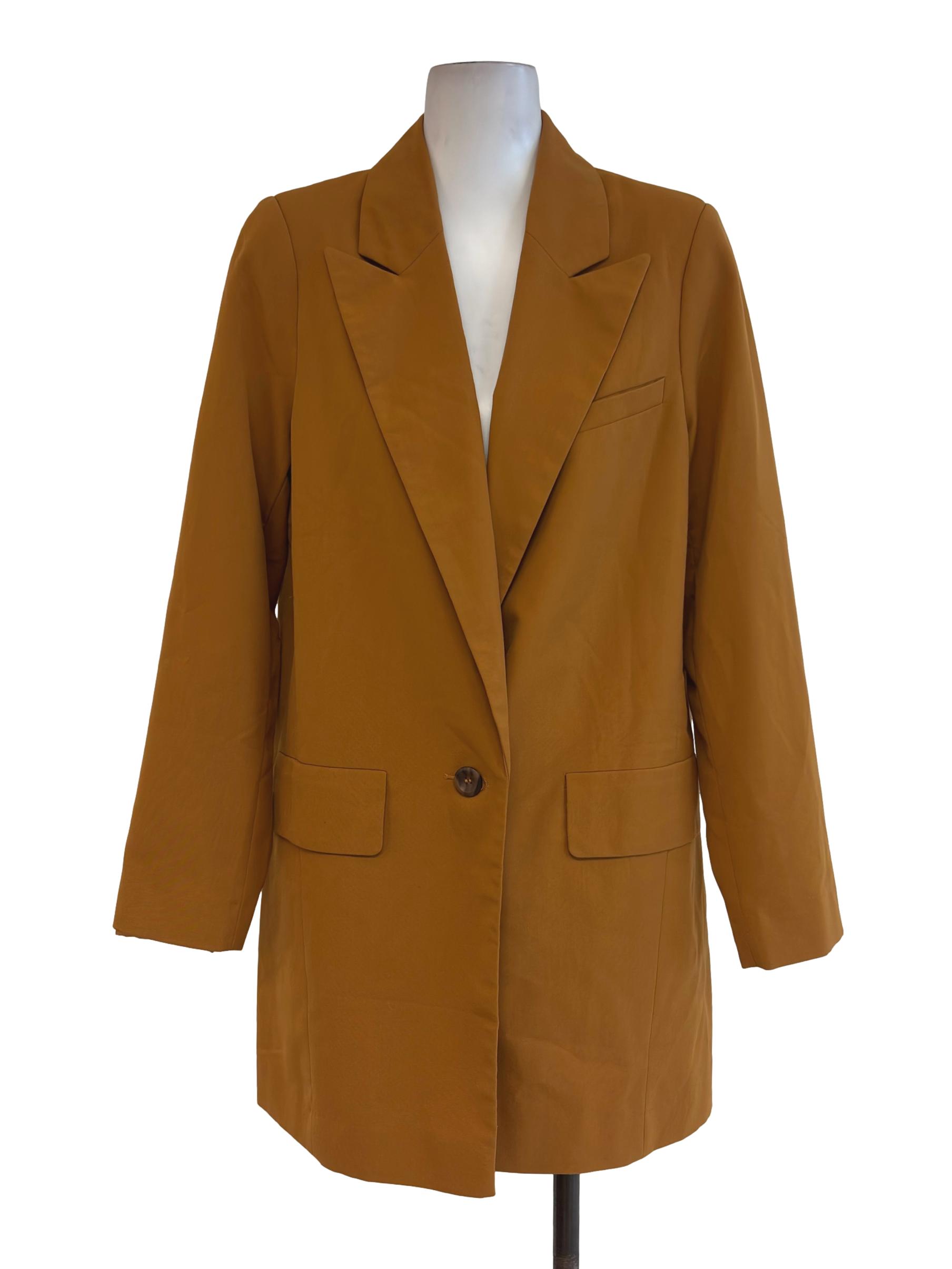 Mustard Orange Oversize Blazer