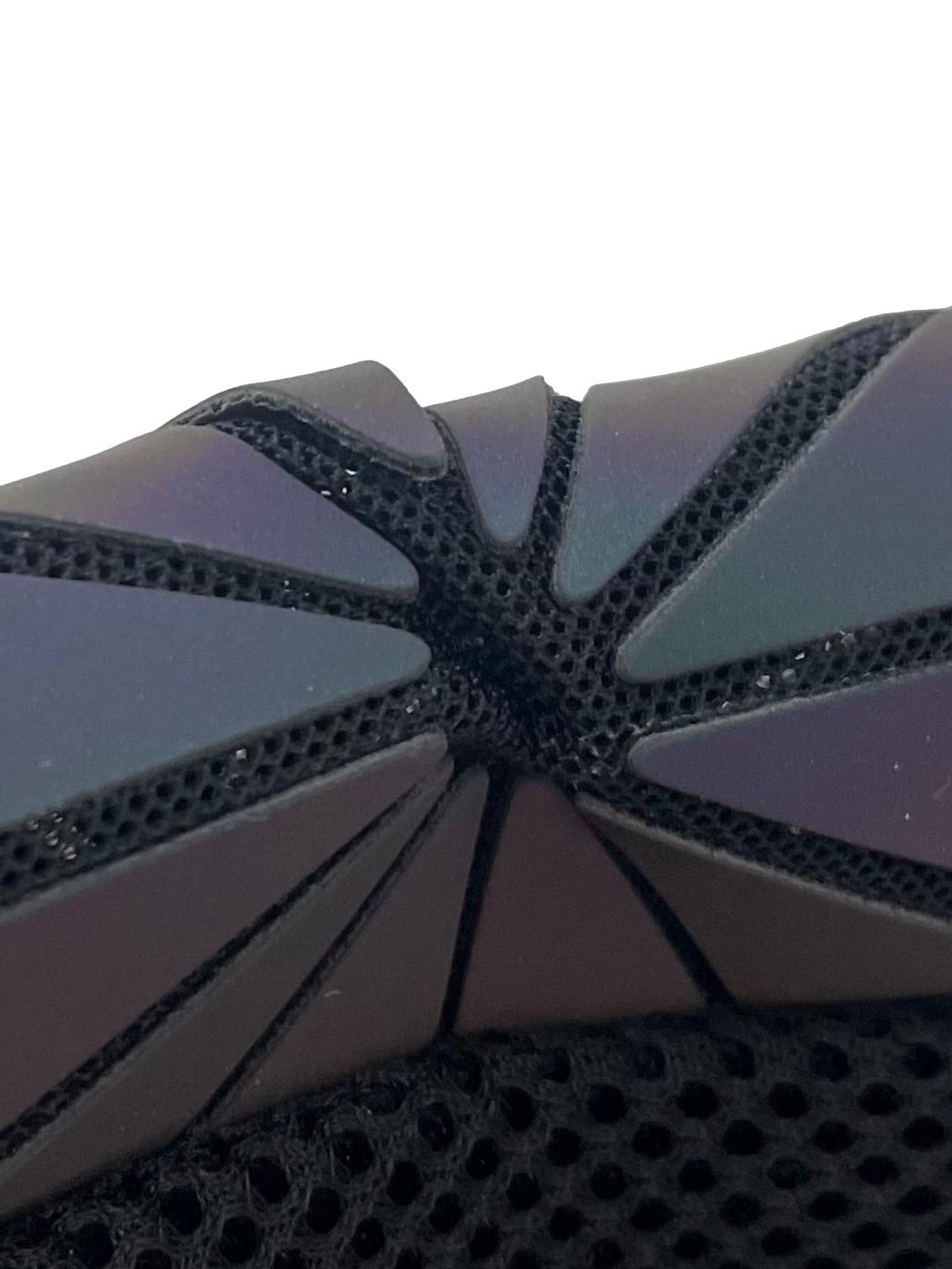 Black Purple 3D Print Backpack With Adjustable Straps