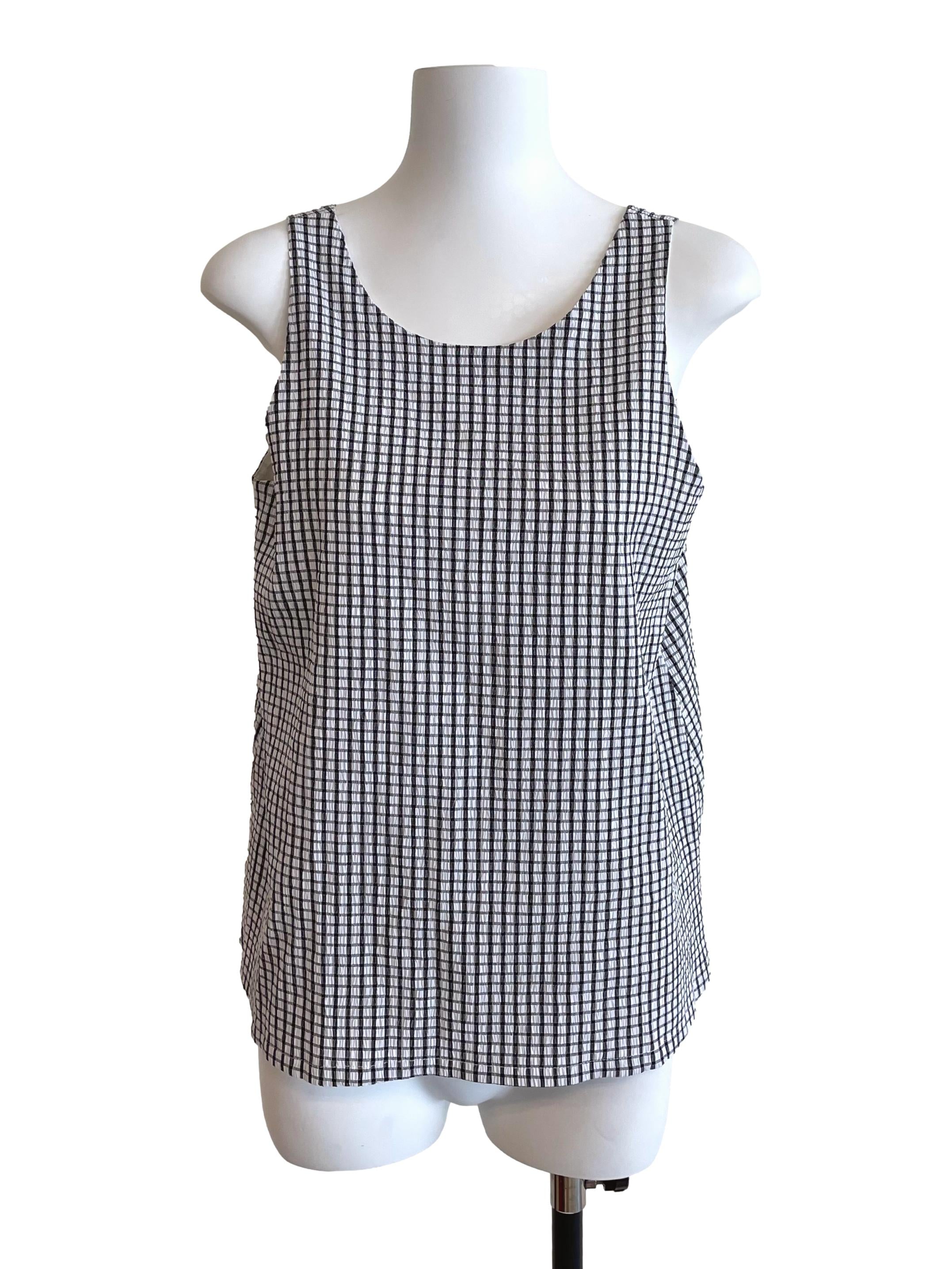 Black & White Graph Boxy Top