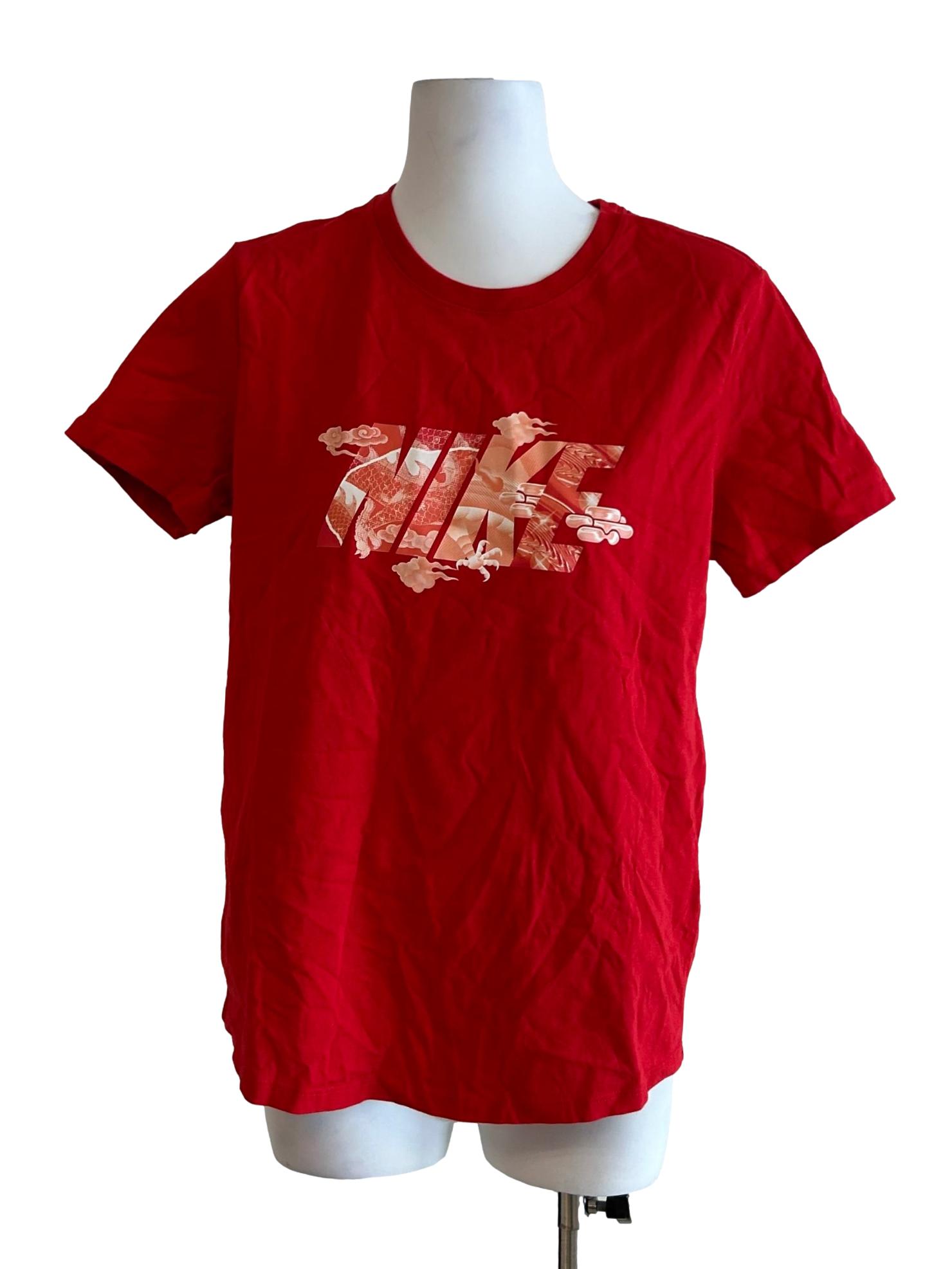 Hot Red Printed Tee