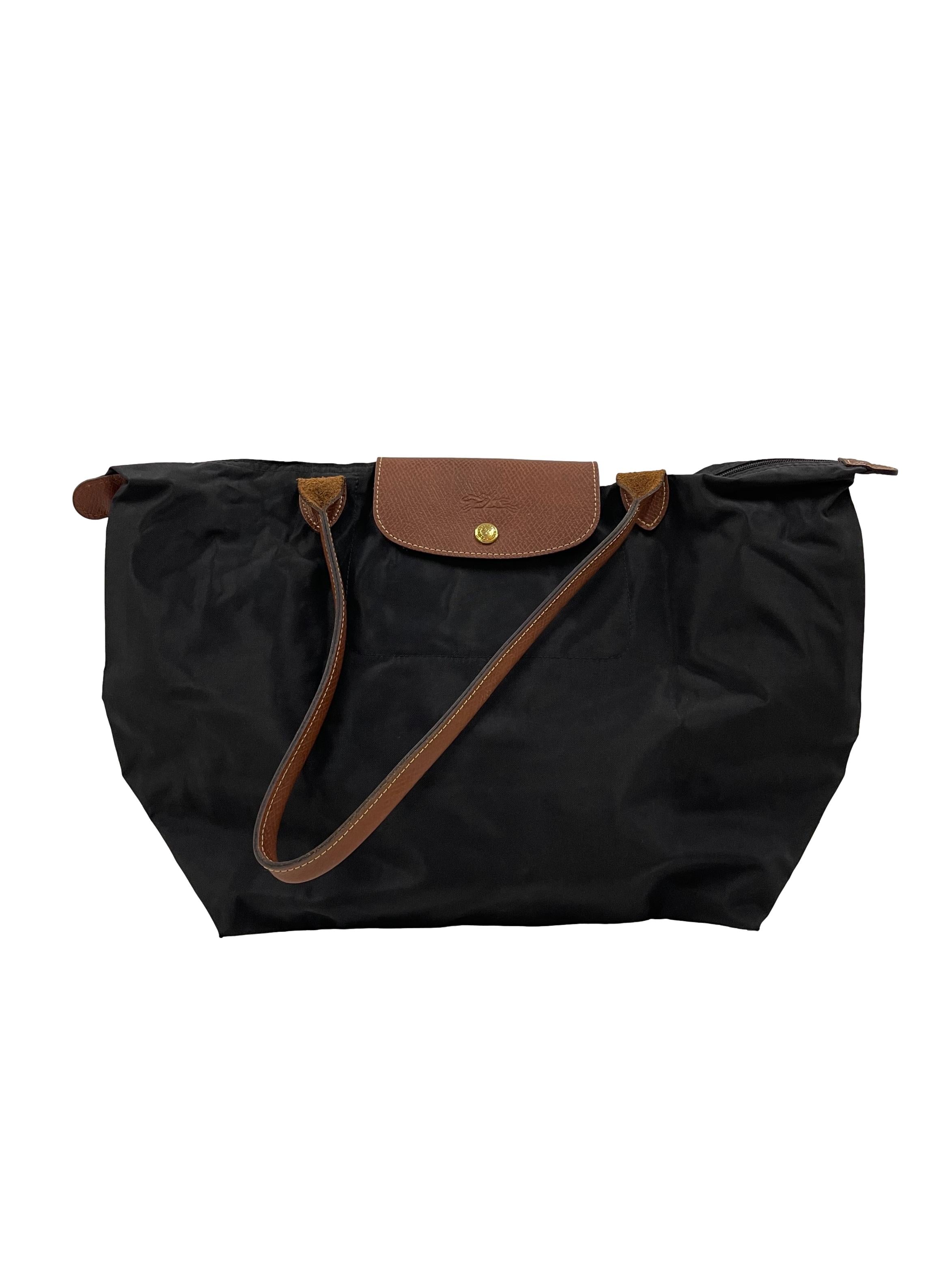 Le Pliage Top Handle Bag (Black)