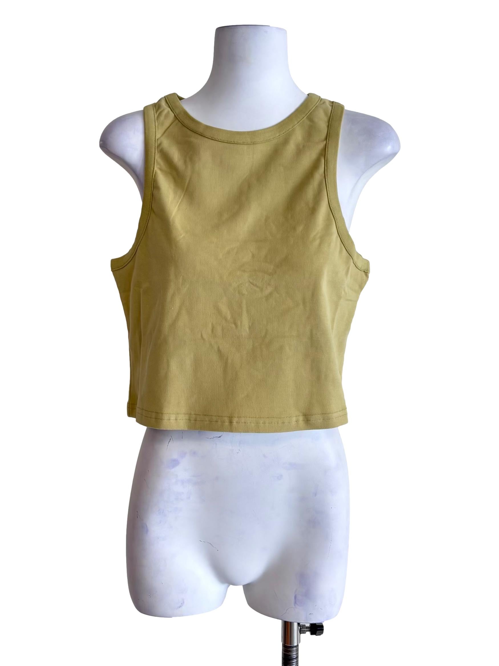 Green Elka Racercut Top