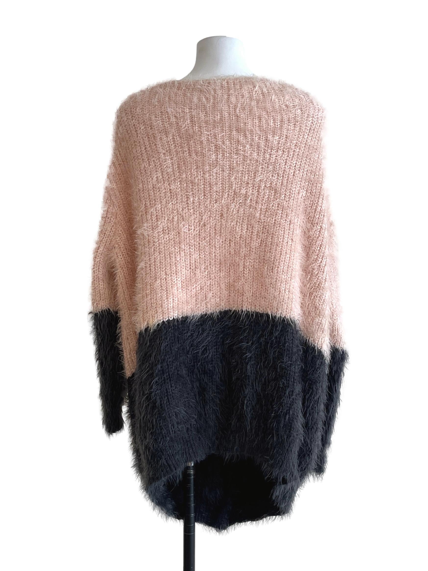 Two Tone Salmon Pink Cardigan