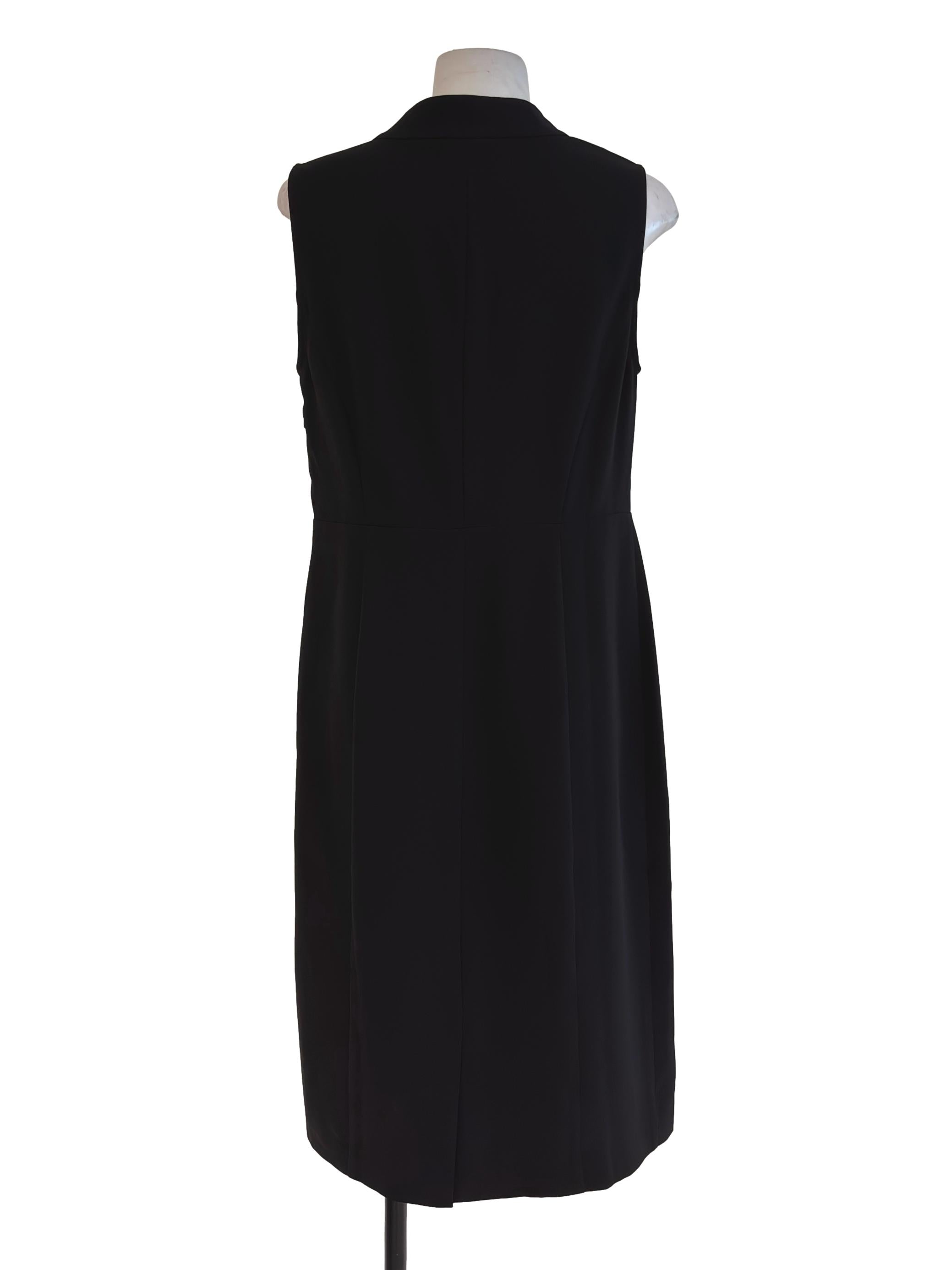 Onyx Black V Neck Empire Dress