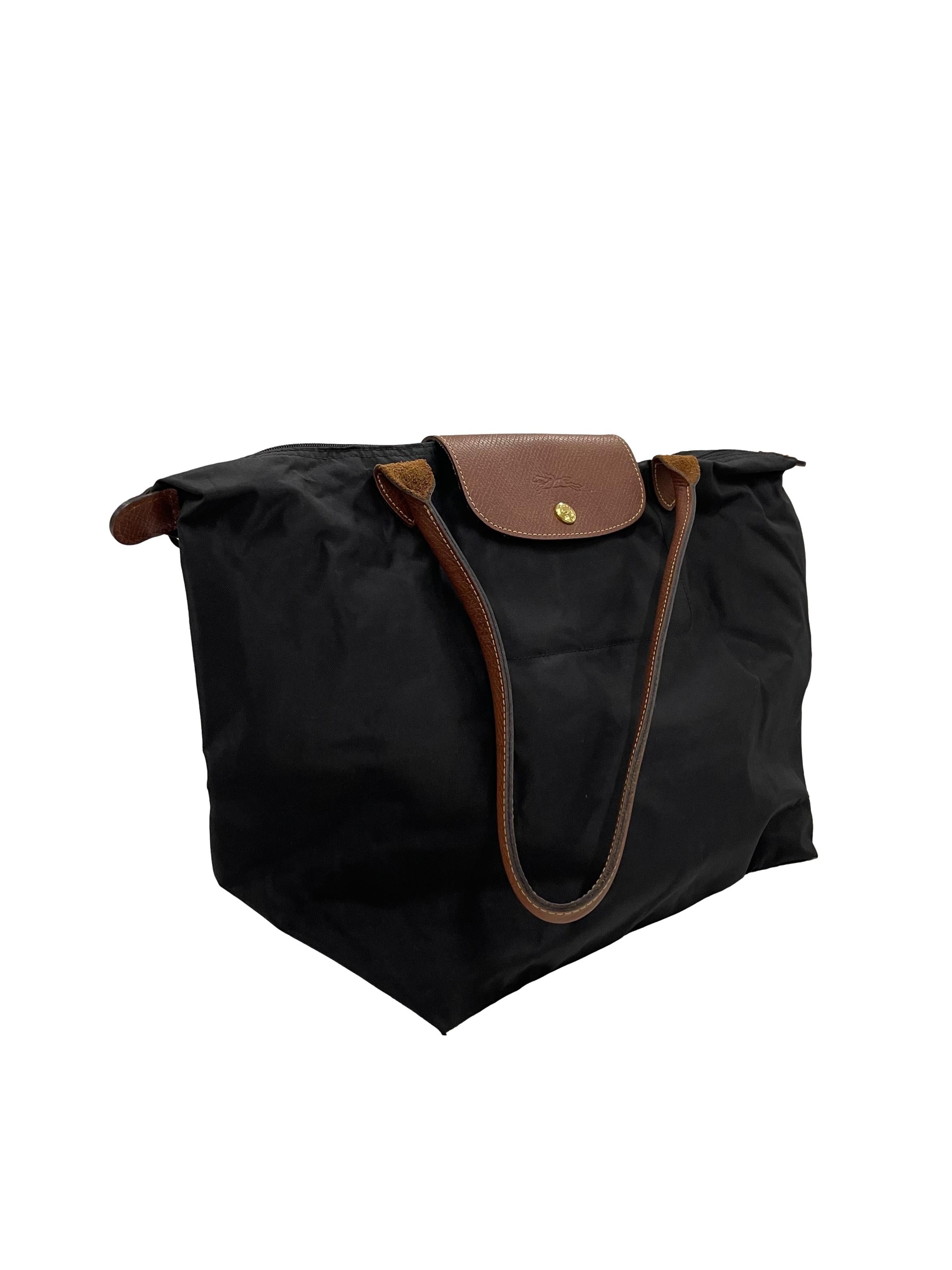 Le Pliage Top Handle Bag (Black)