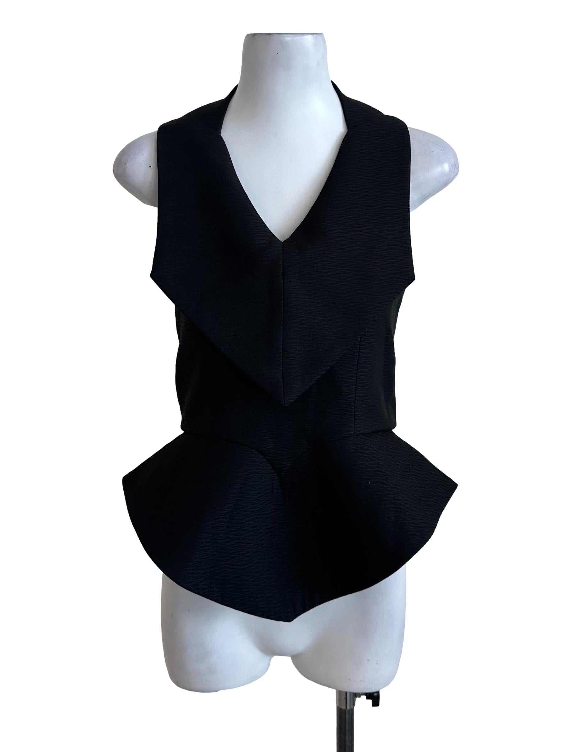 Onyx Black V Neck Halter Top