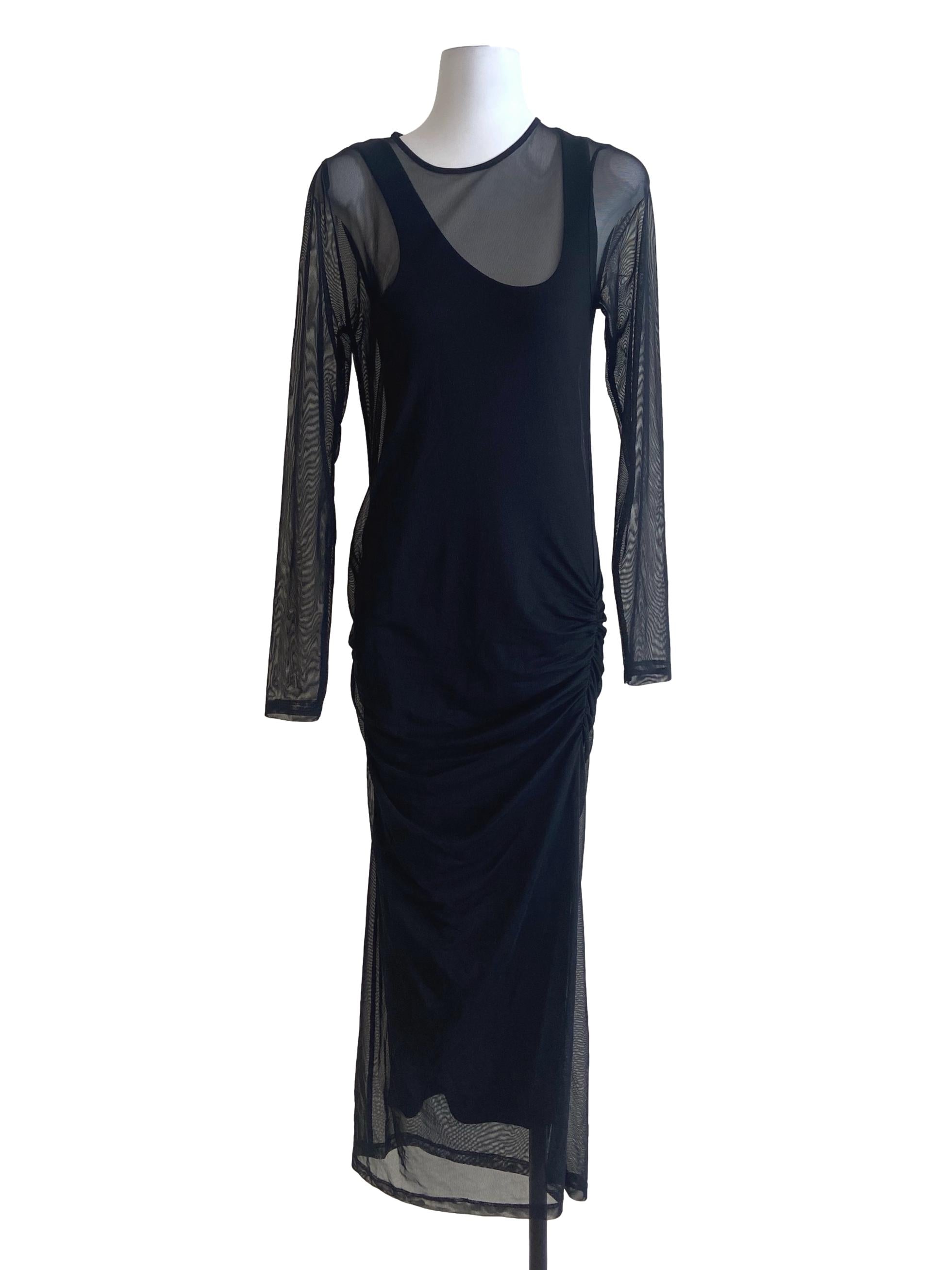 Black Bodycon Net Dress