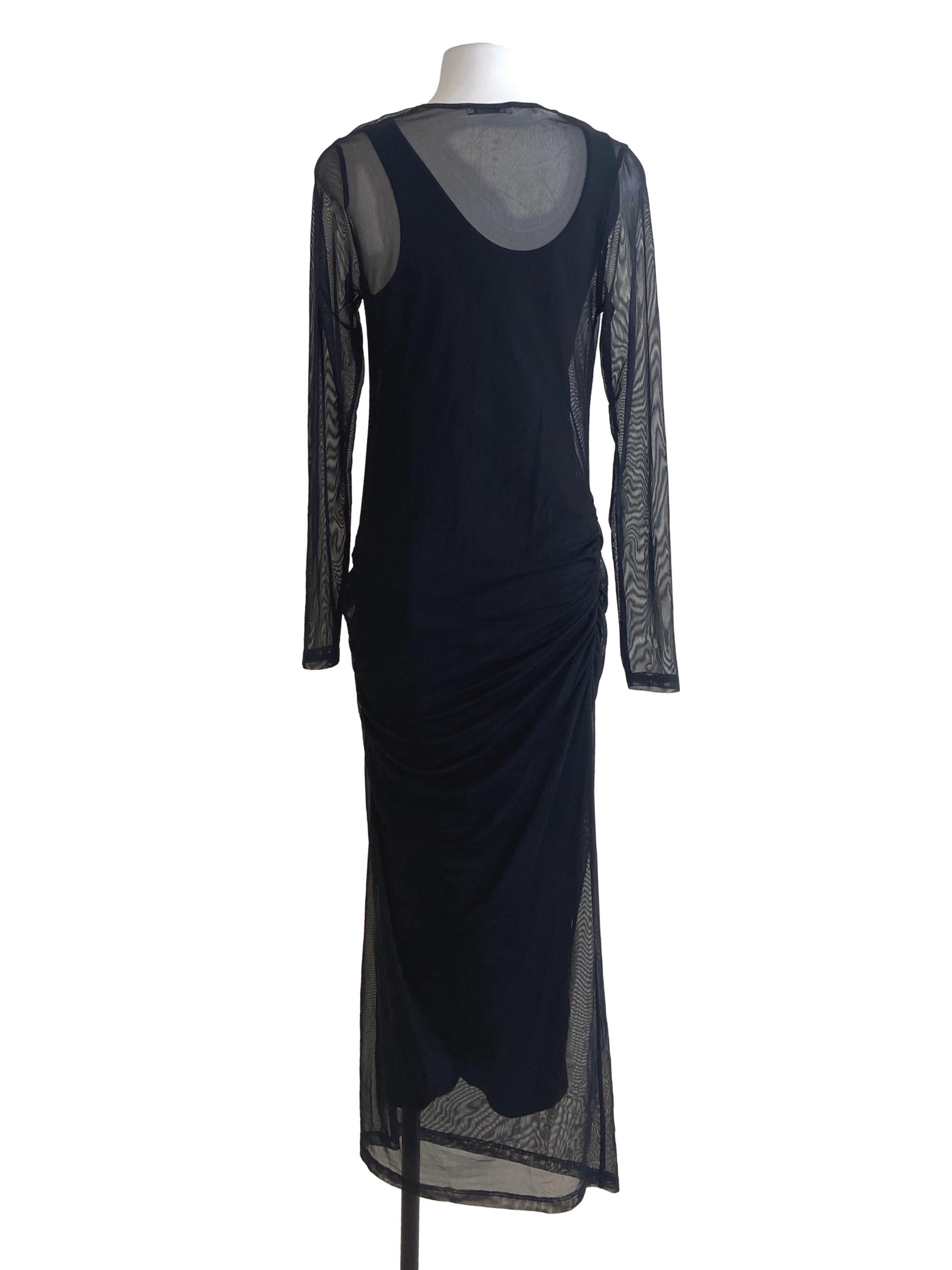 Black Bodycon Net Dress
