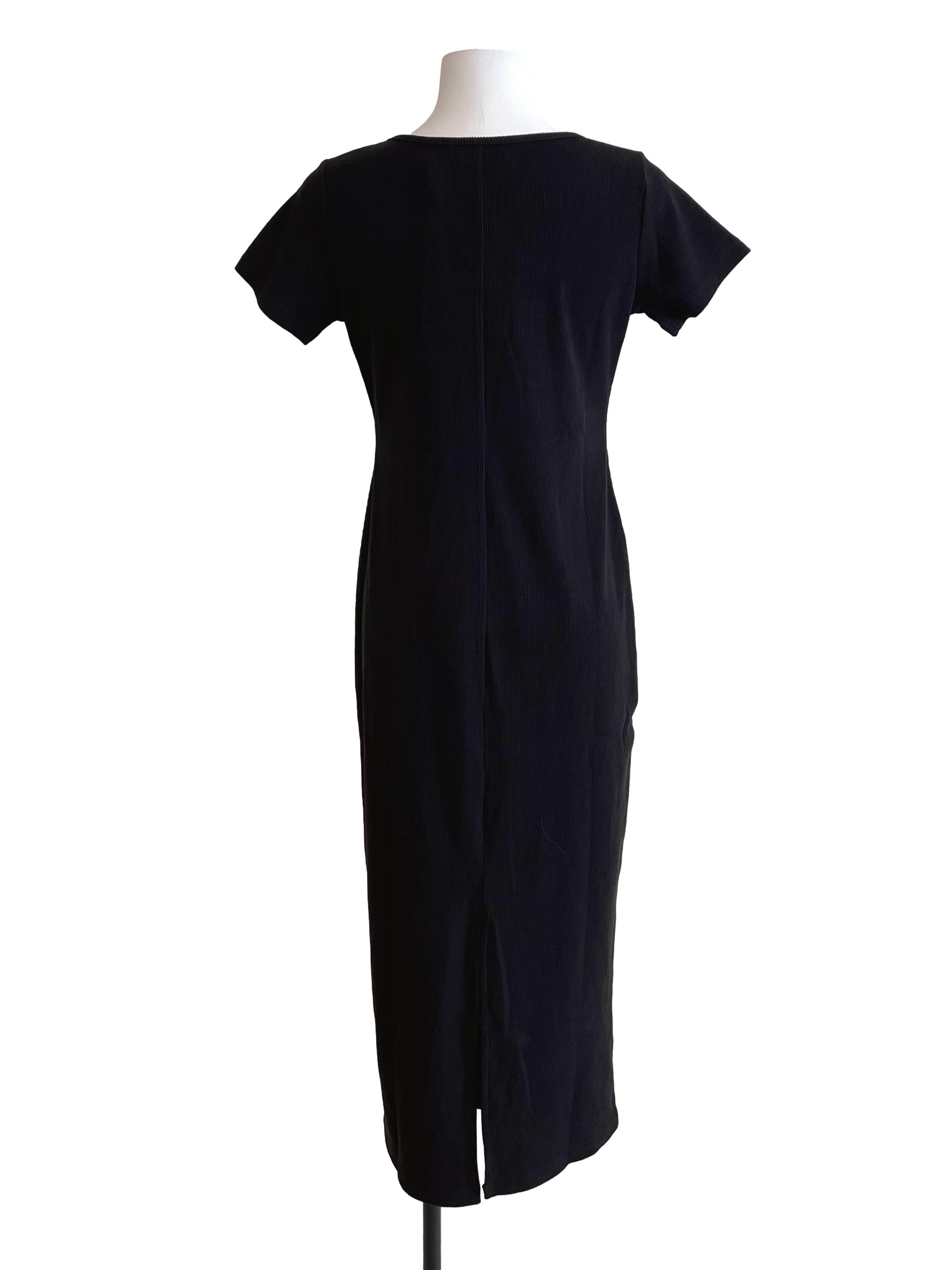 Charcoal Scoop Neck Slip Dress