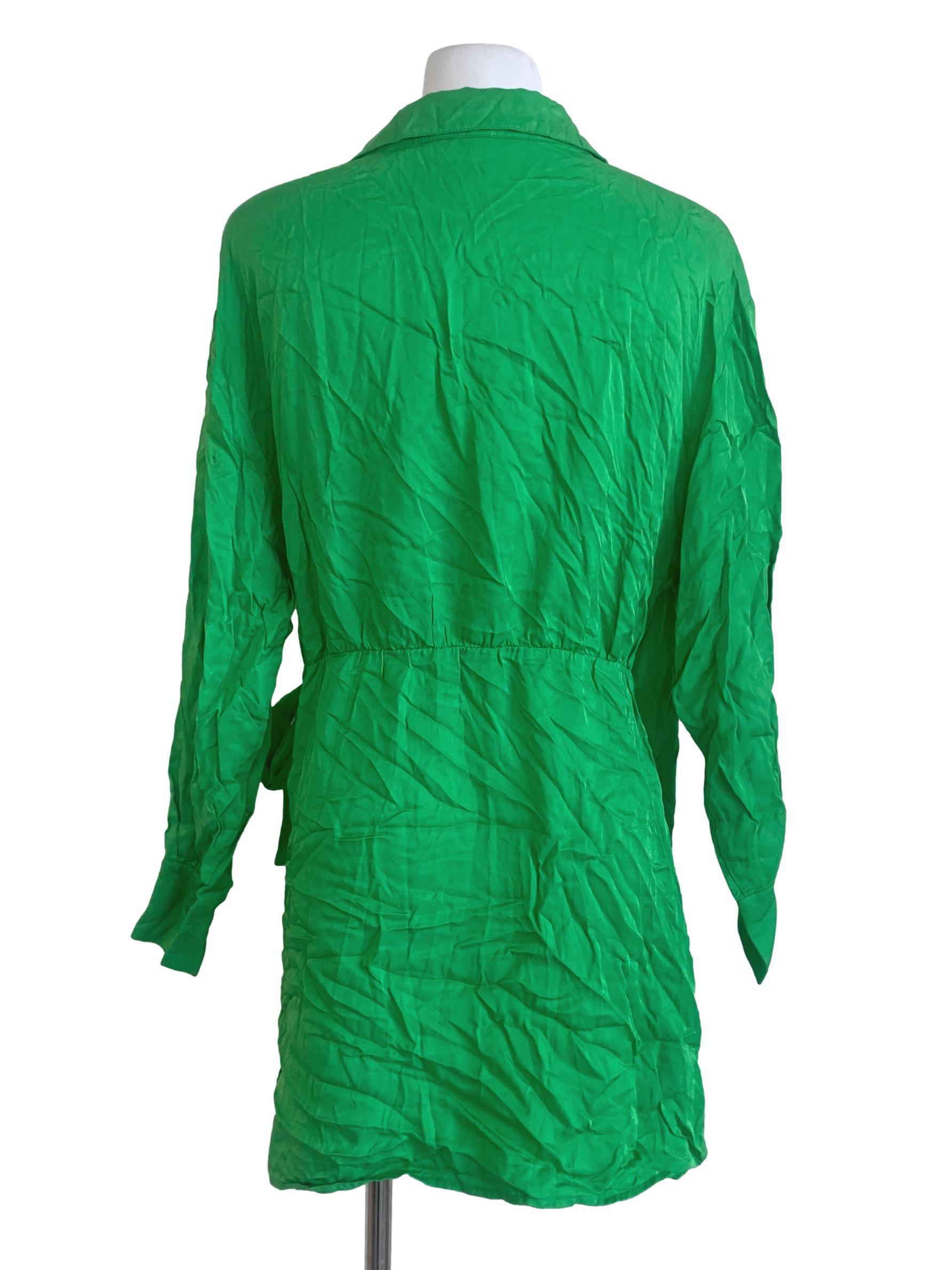 Chartreuse Greem Wrap Dress