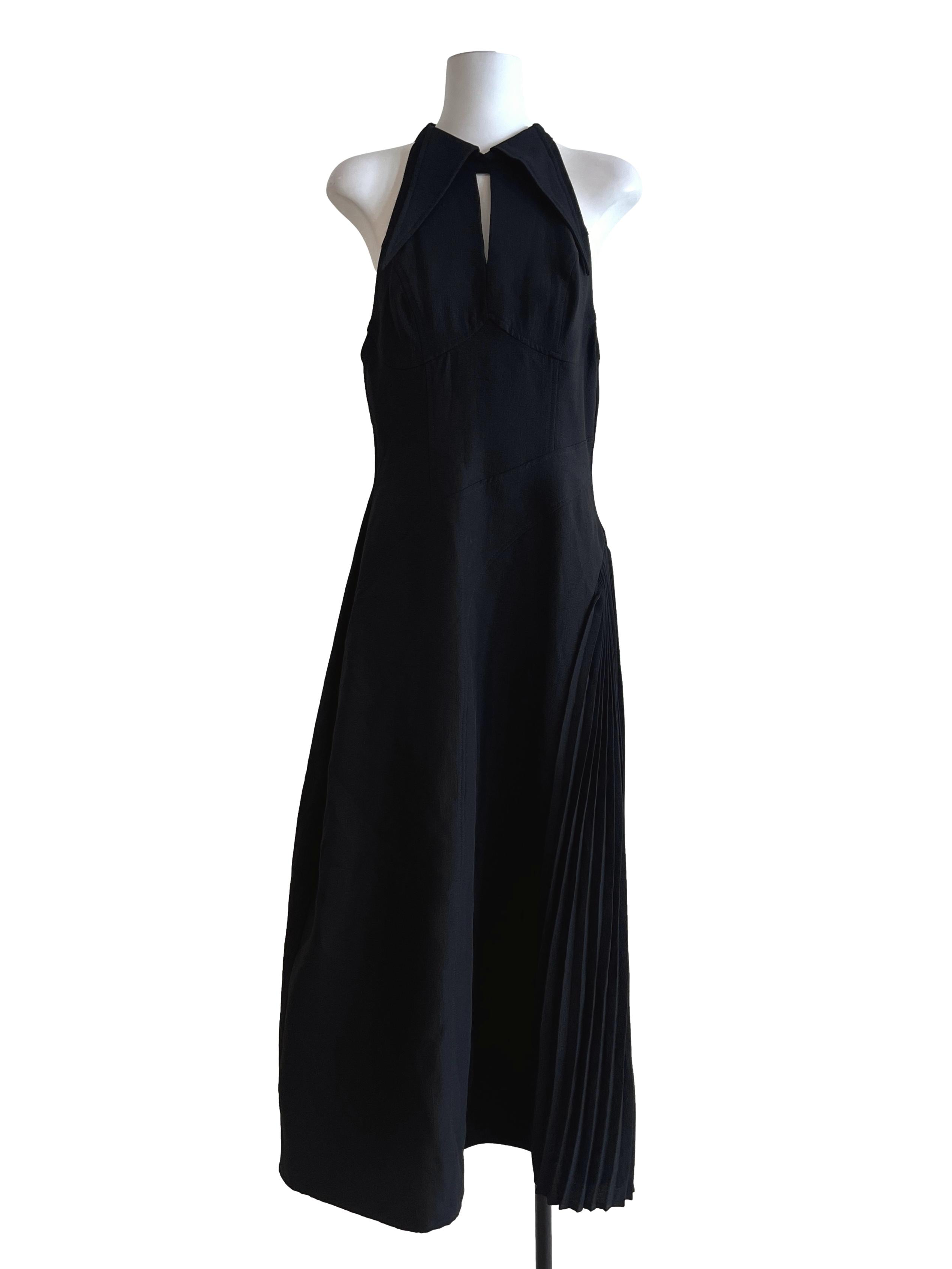 Jet Black Halter Long Dress