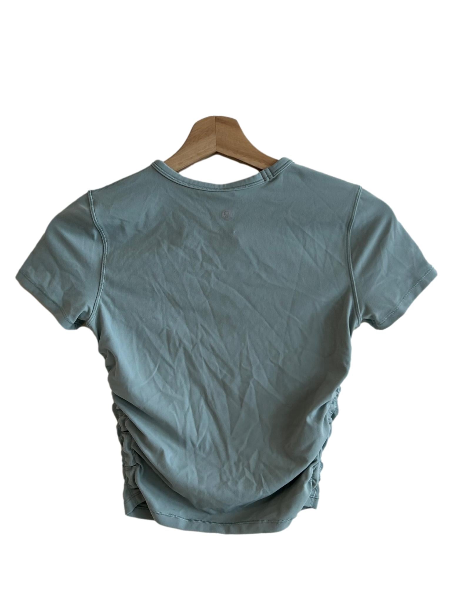 Powder Blue Ruched Side Top