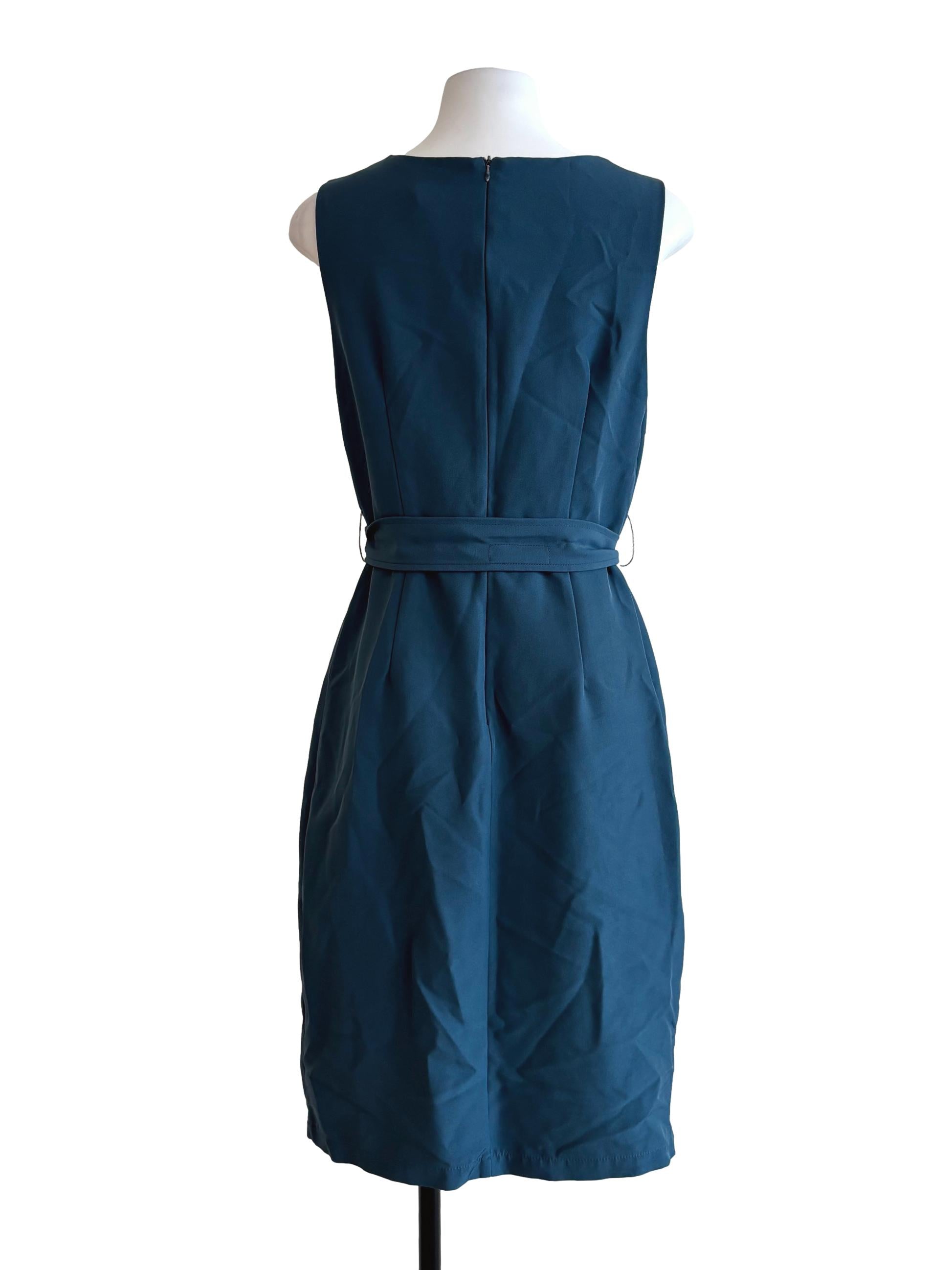 Lapis Blue Sleeveless Pencil Dress