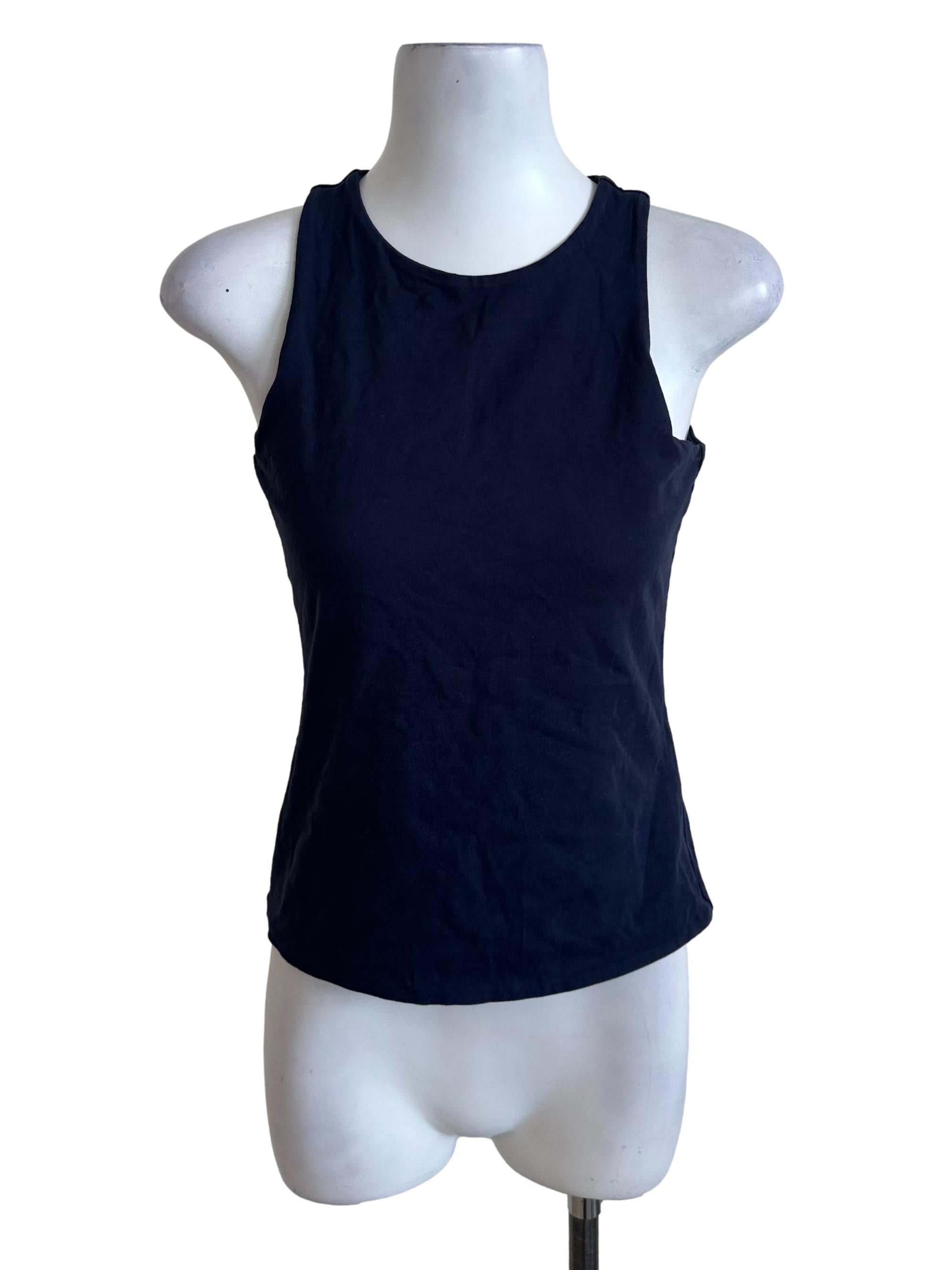 Midnight Blue Round Neck Tank Top