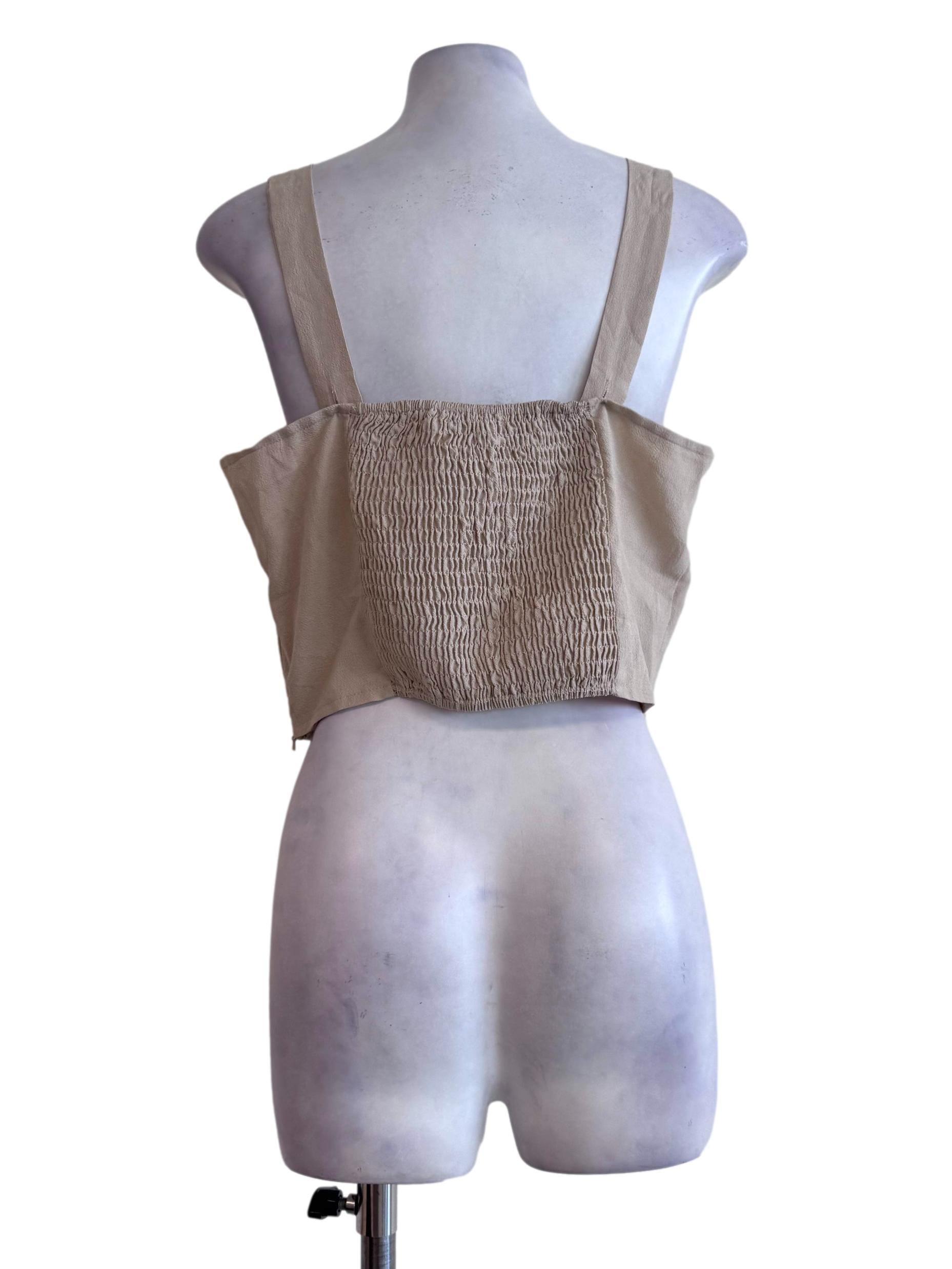 Tortilla Brown Spaghetti Strap Sleeveless Top
