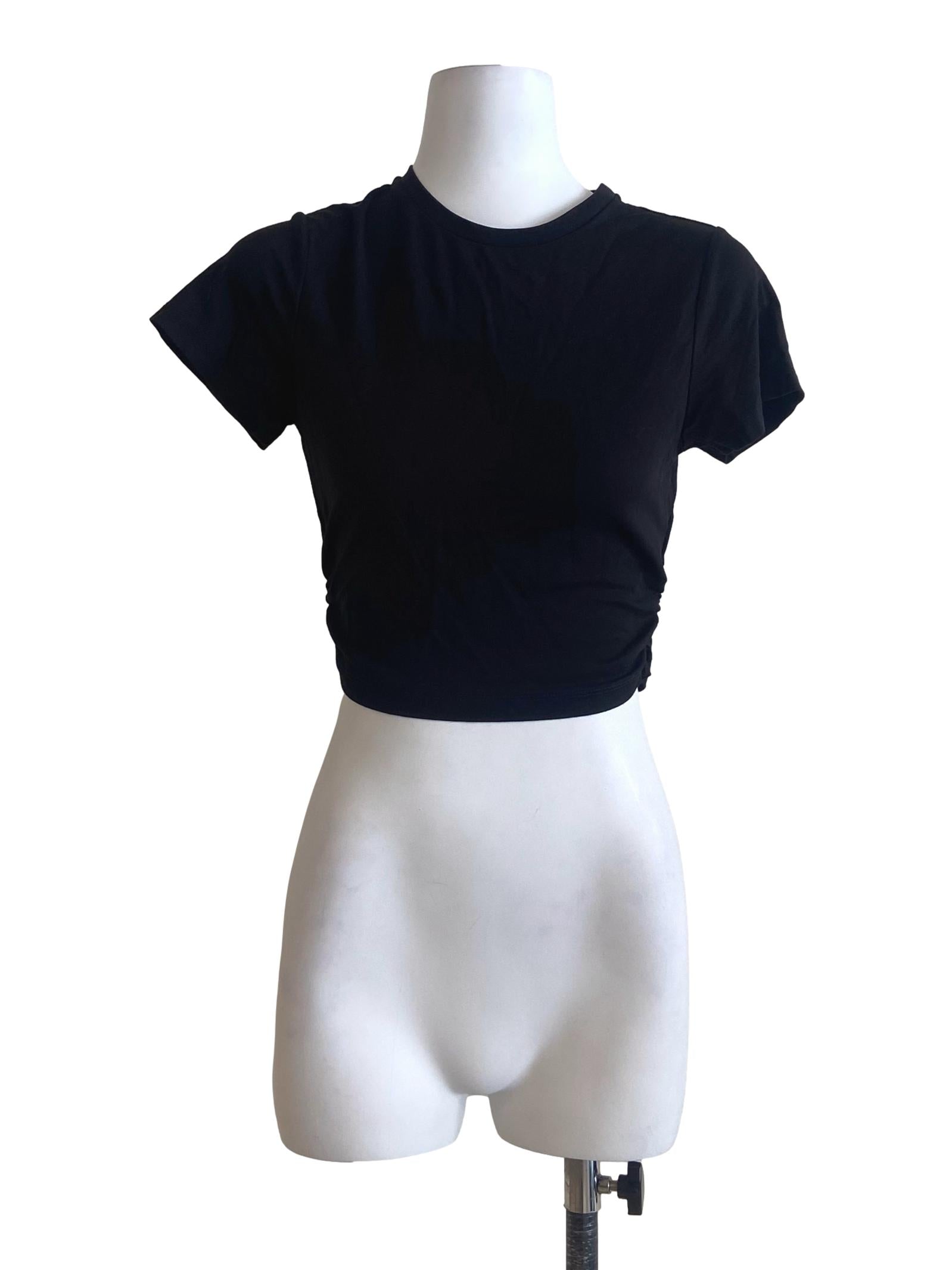 Black Fit Crop Top LB