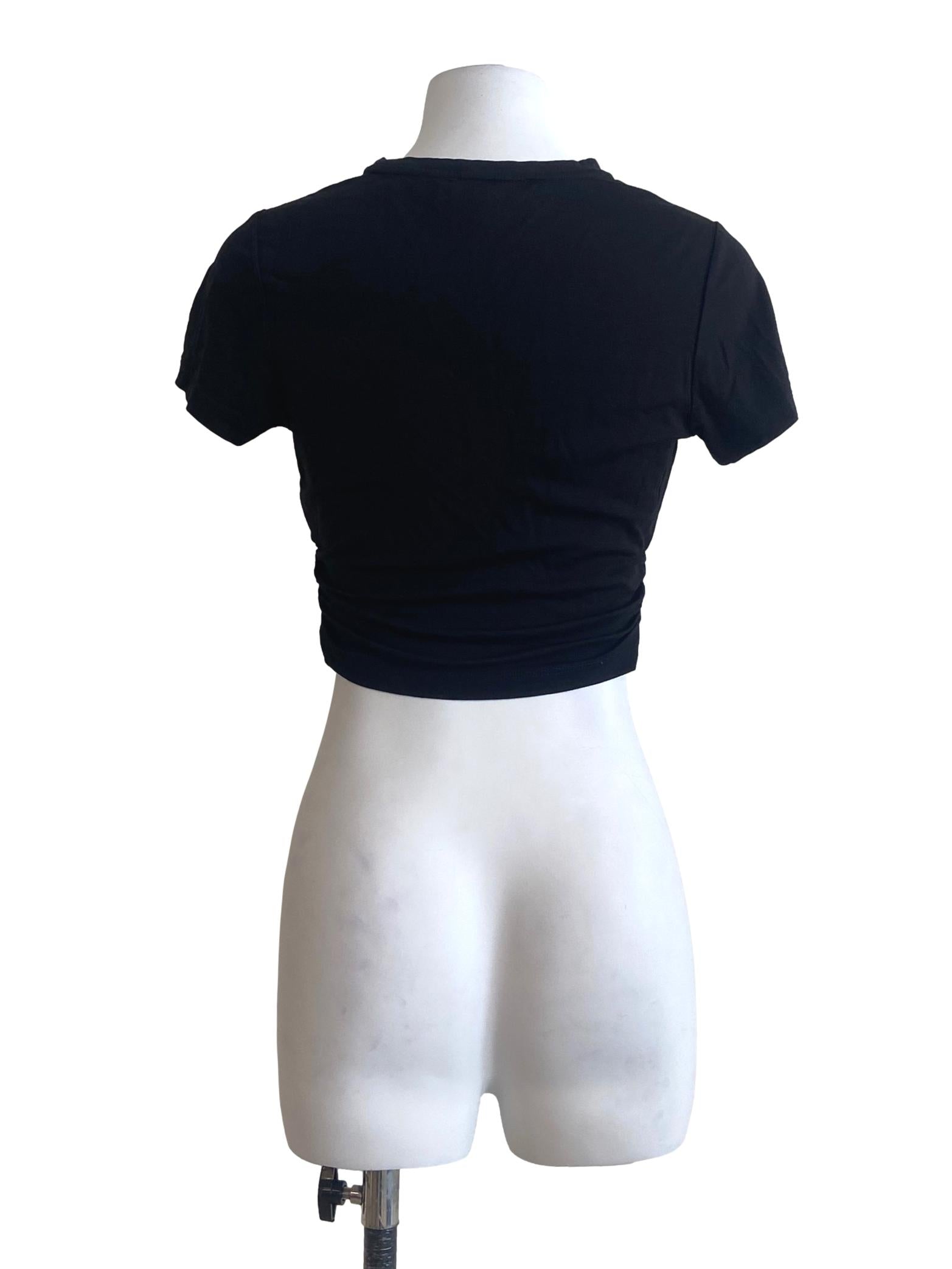 Black Fit Crop Top LB