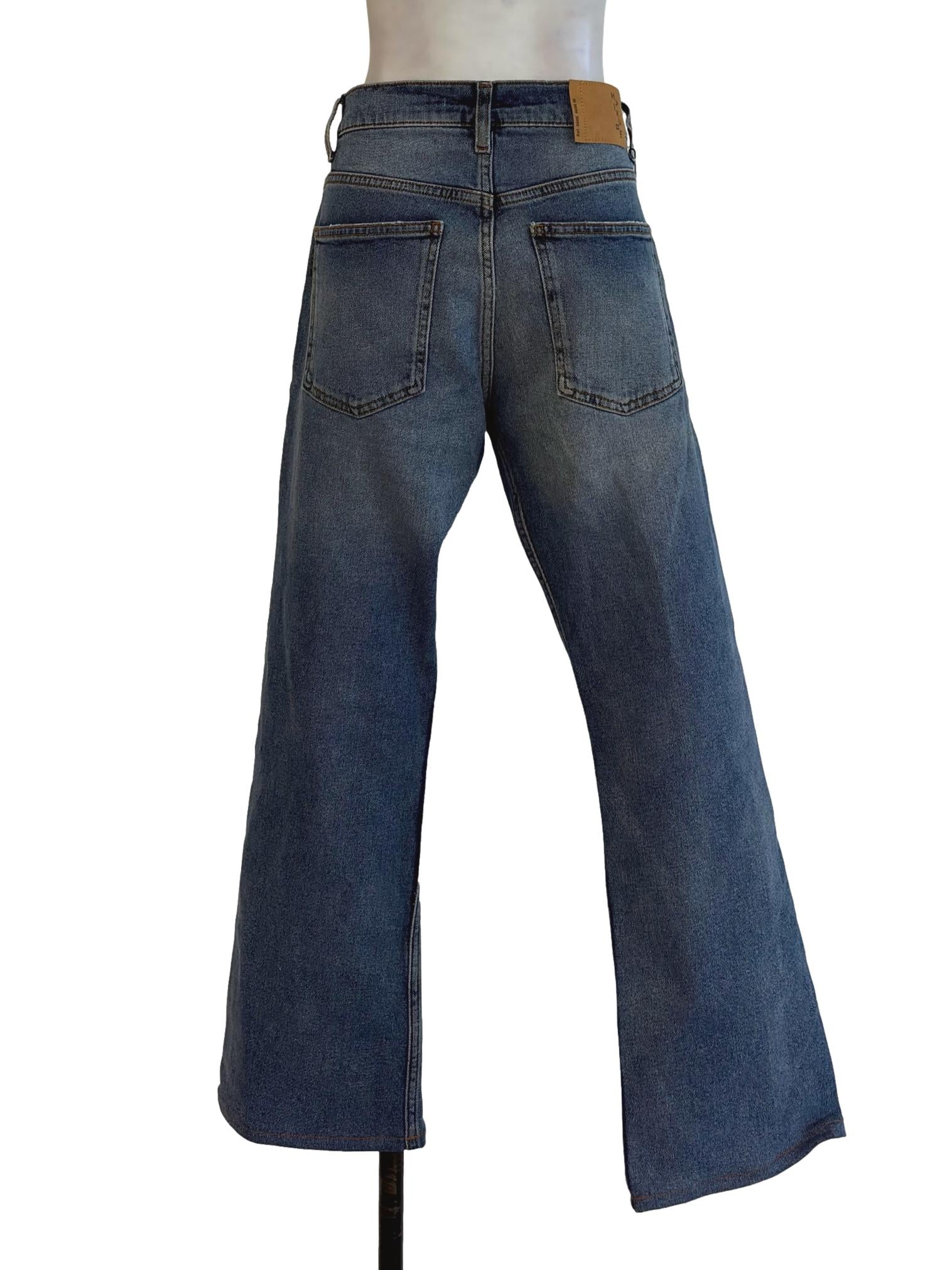 Blue Denim Flare Jeans