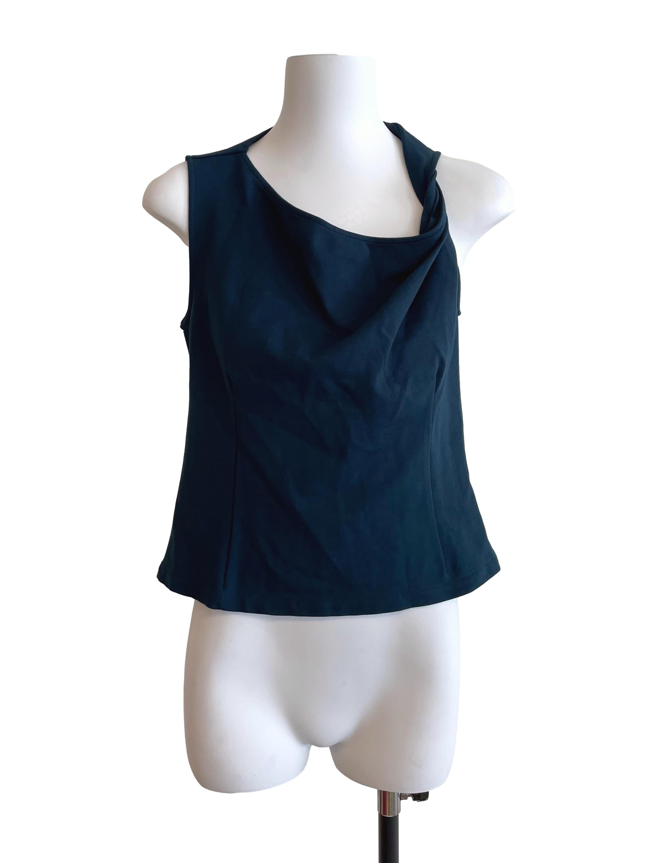 Peacock Twist Shoulder Top LB