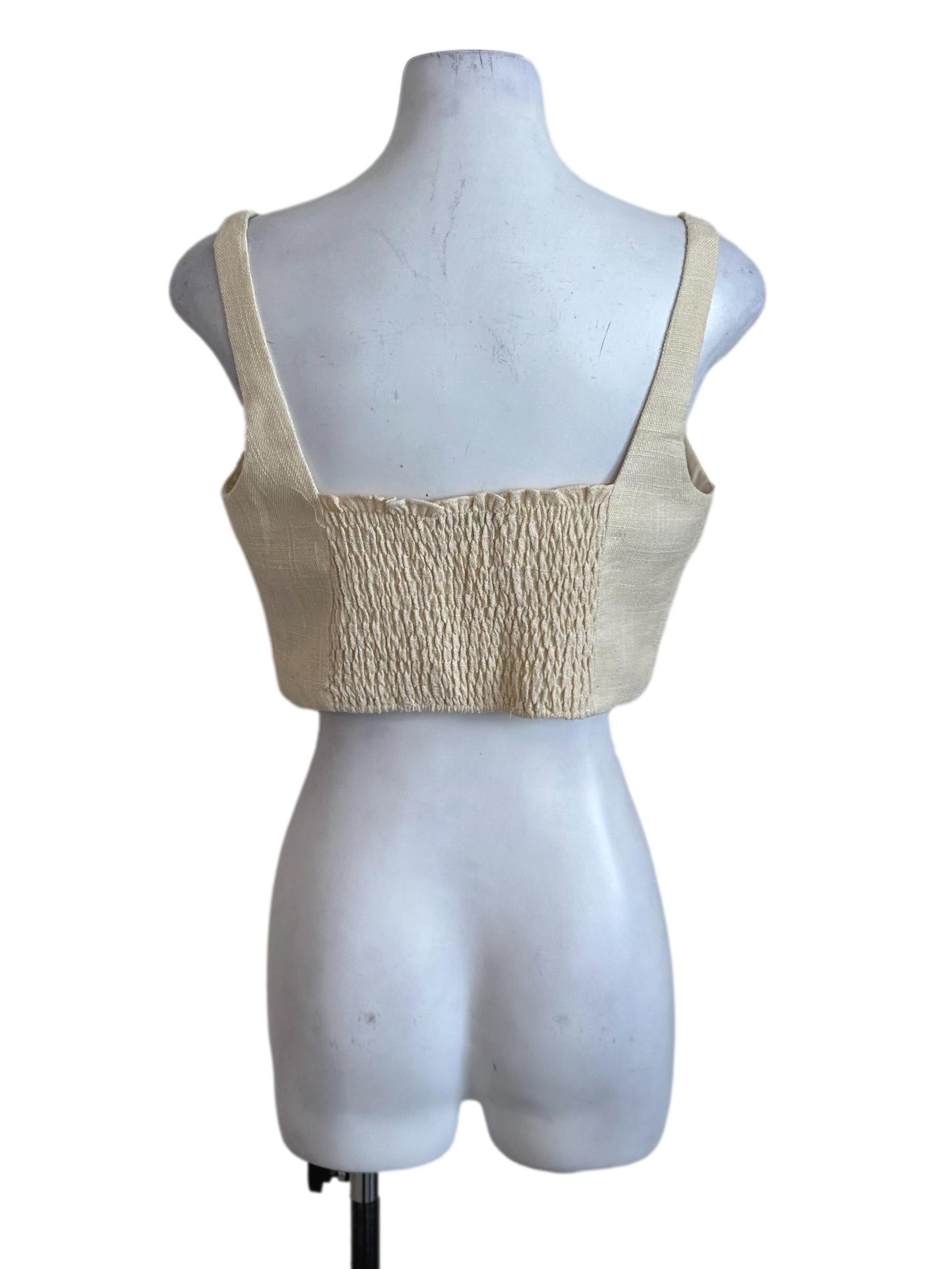 Butter Yellow Textured V Neck Top