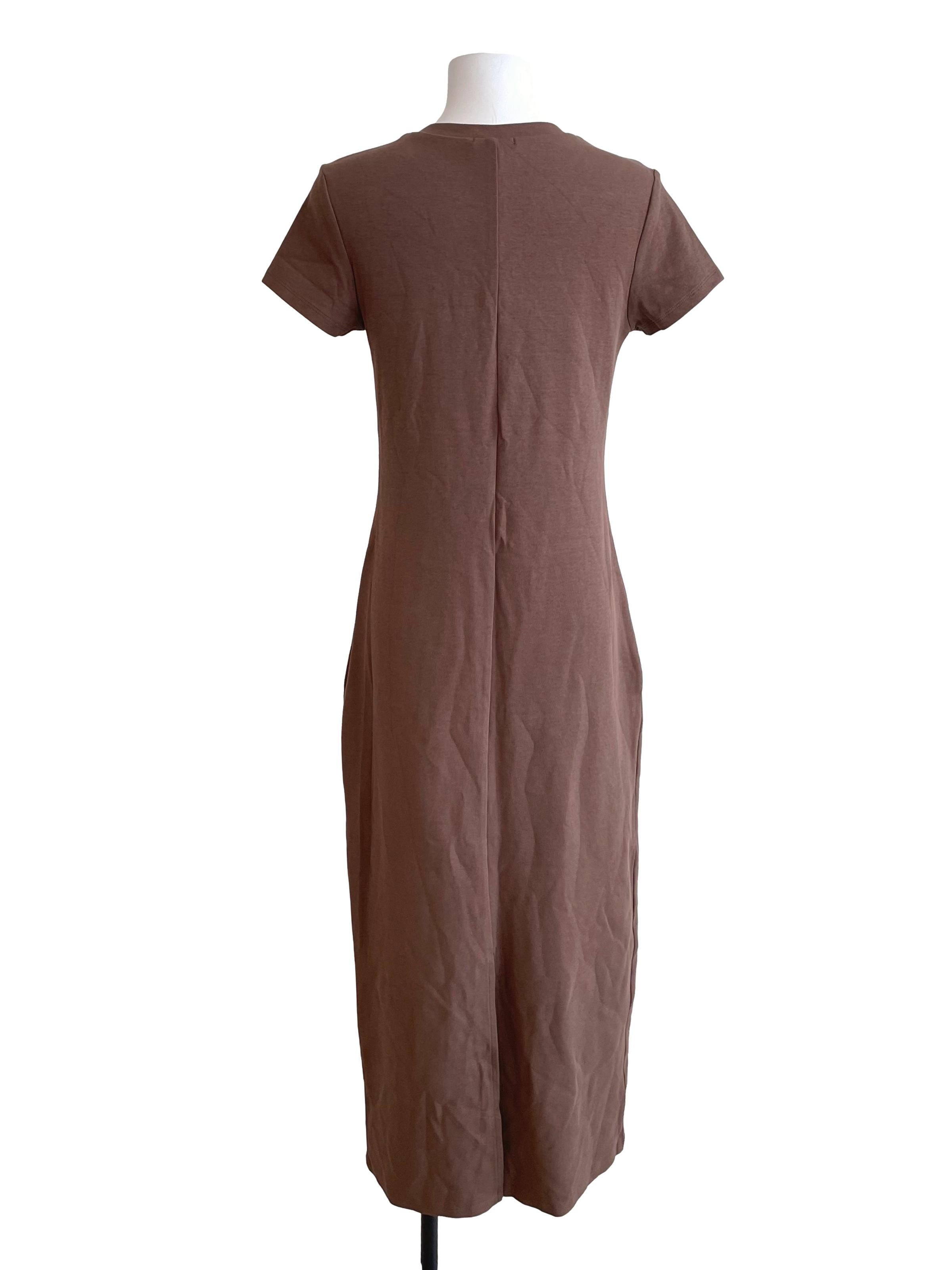 Light Coffee Long Tee Dress