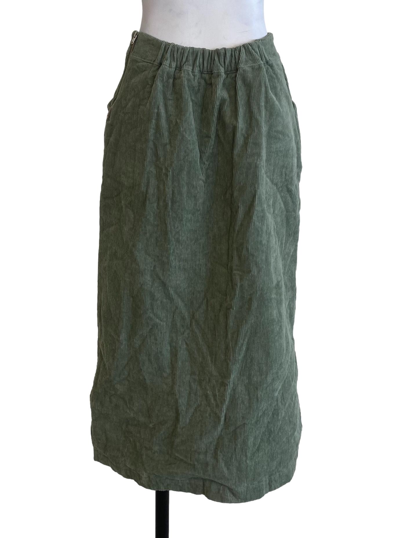 Pale Green Corduroy Skirts