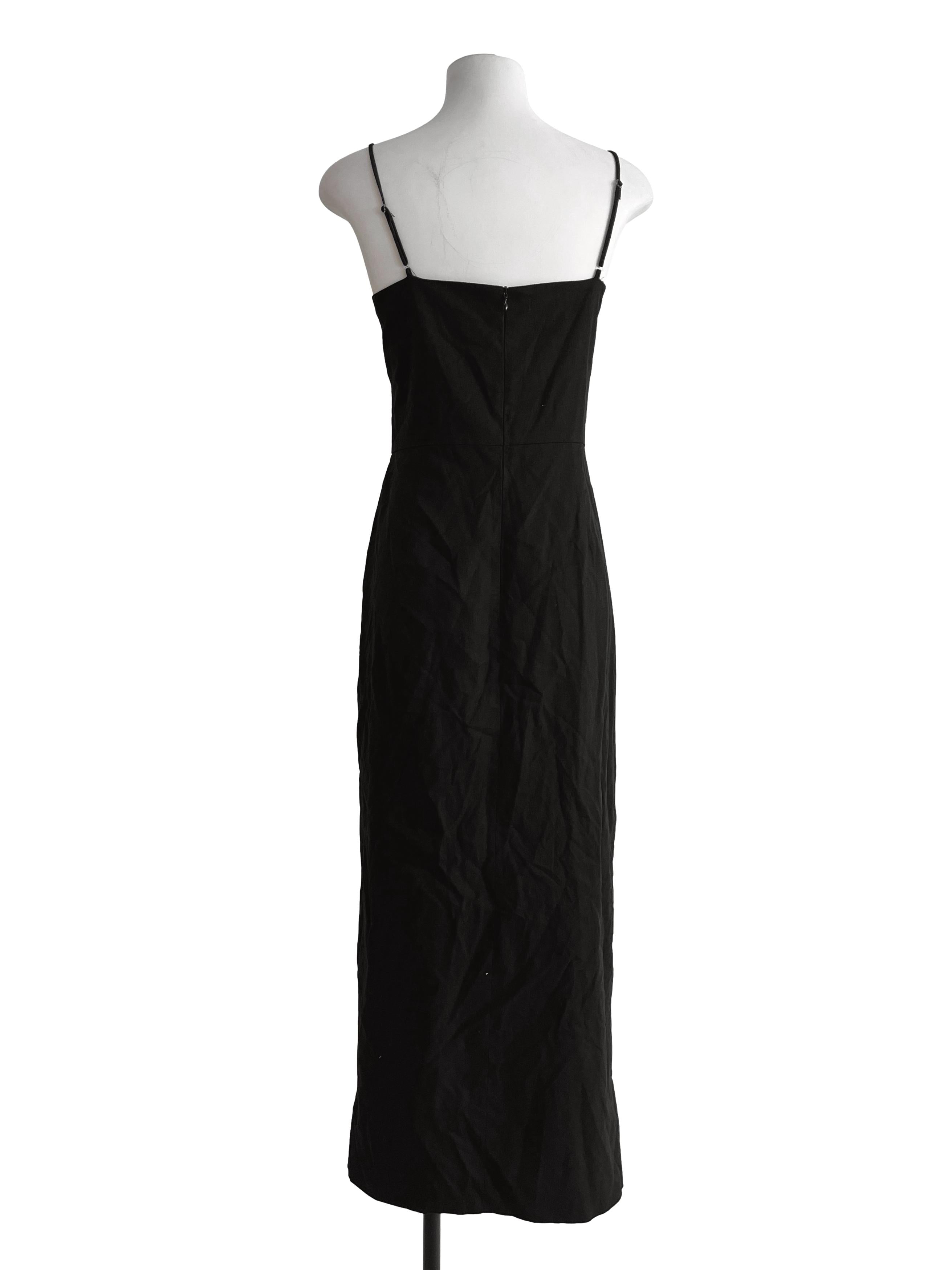 Onyx Black Square Sleeveless Dress