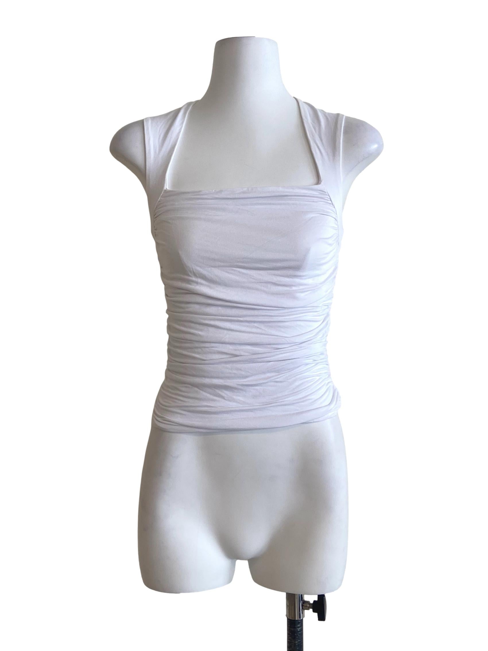 White Queen Anne Fit Top