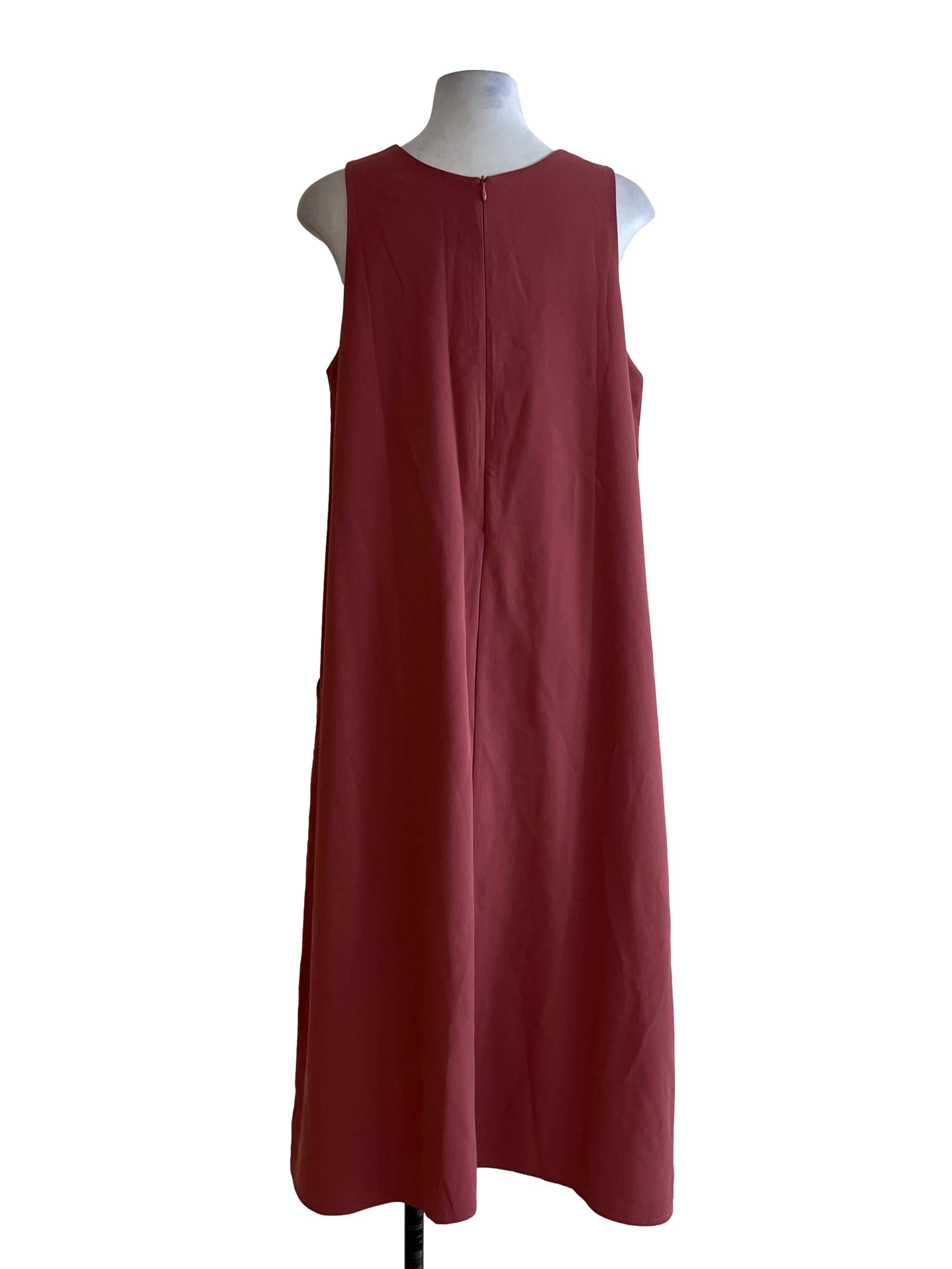Punch Pink V-Neckline Shift Dress TEM