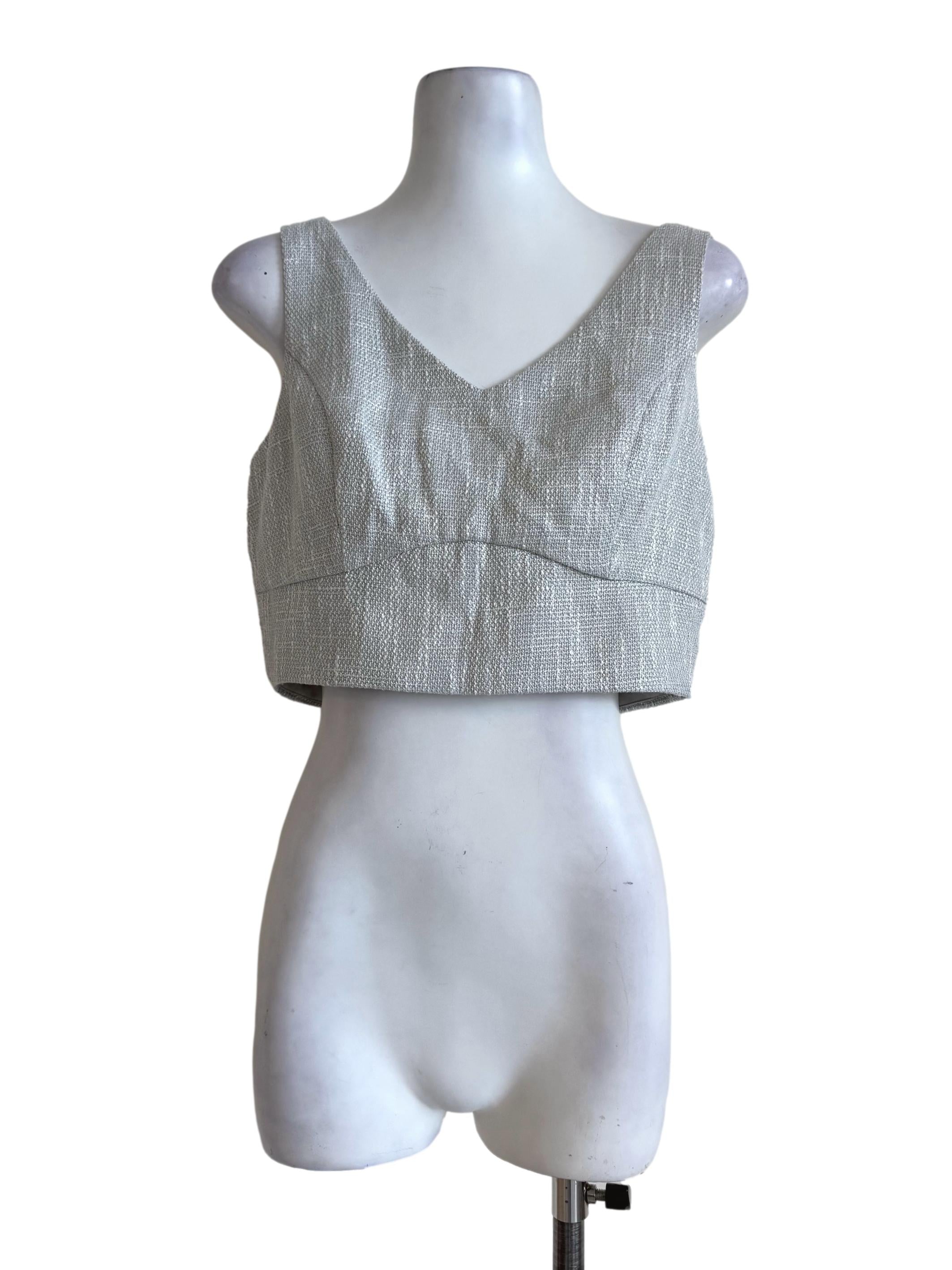 Greyish Green V Neck Bralet