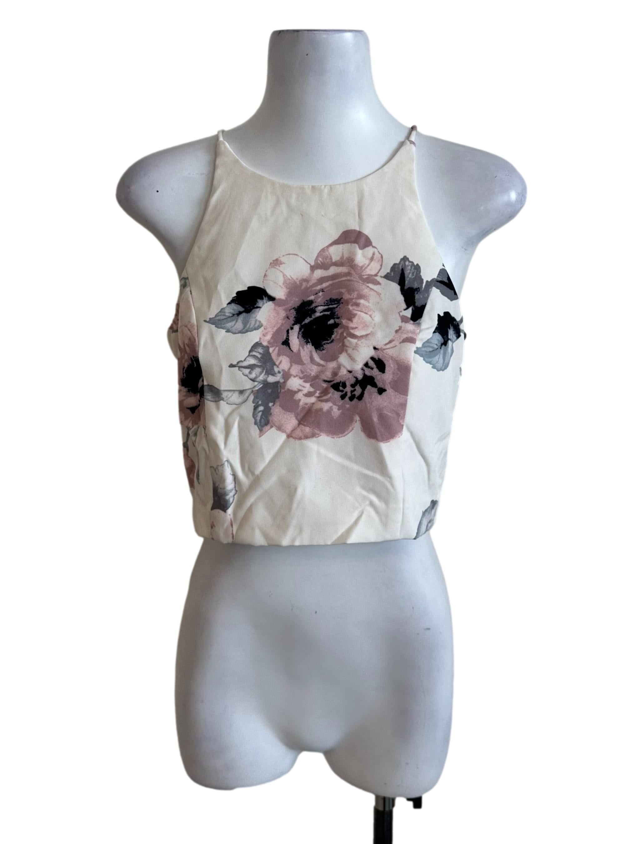 Pearl White Floral Pattern Top