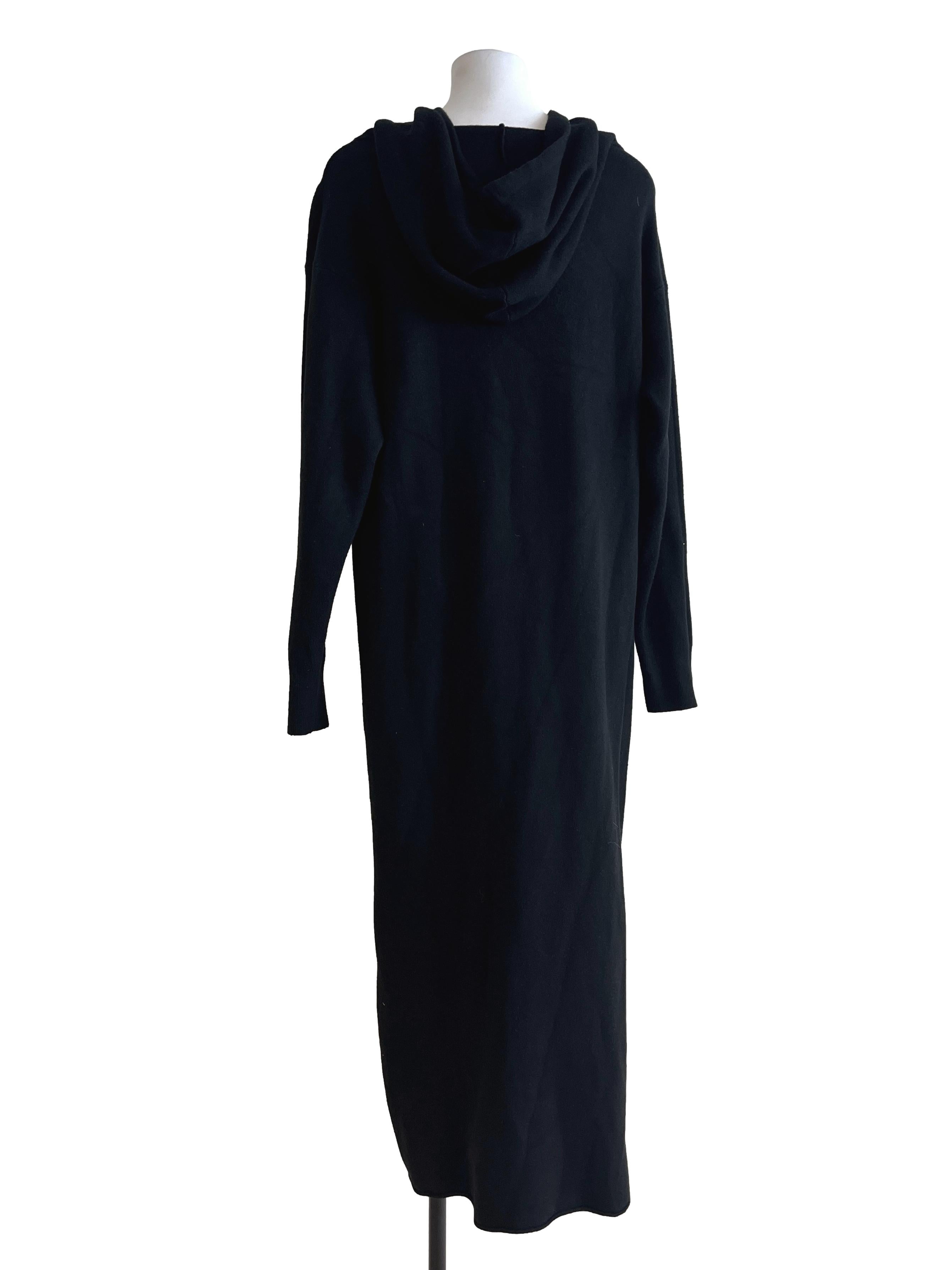 Jet Black Hoodie Dress