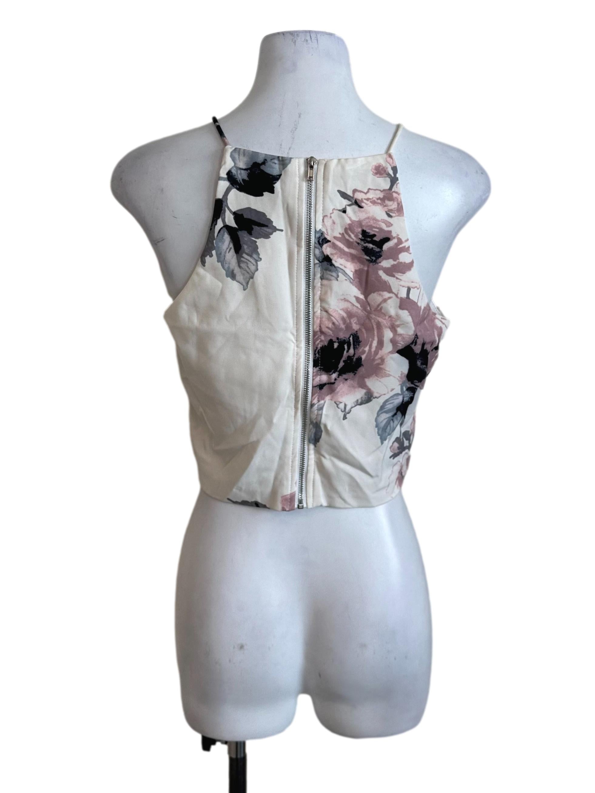 Pearl White Floral Pattern Top