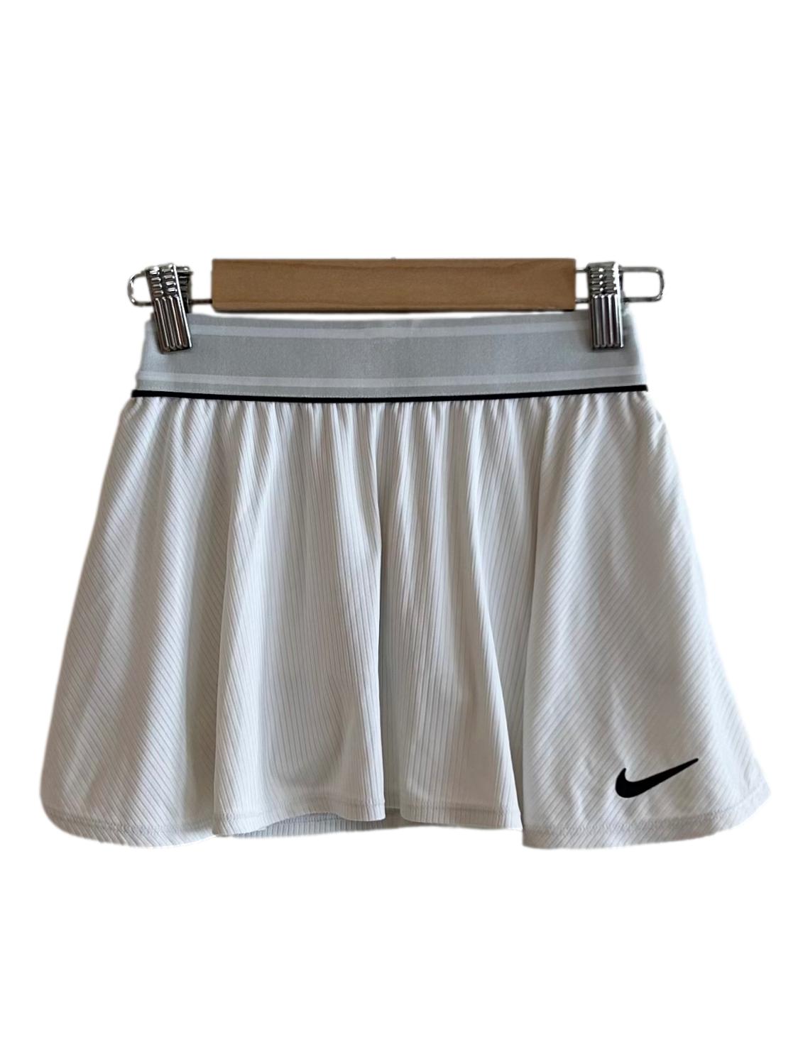 Pearl White Ribbed Sport Skirt