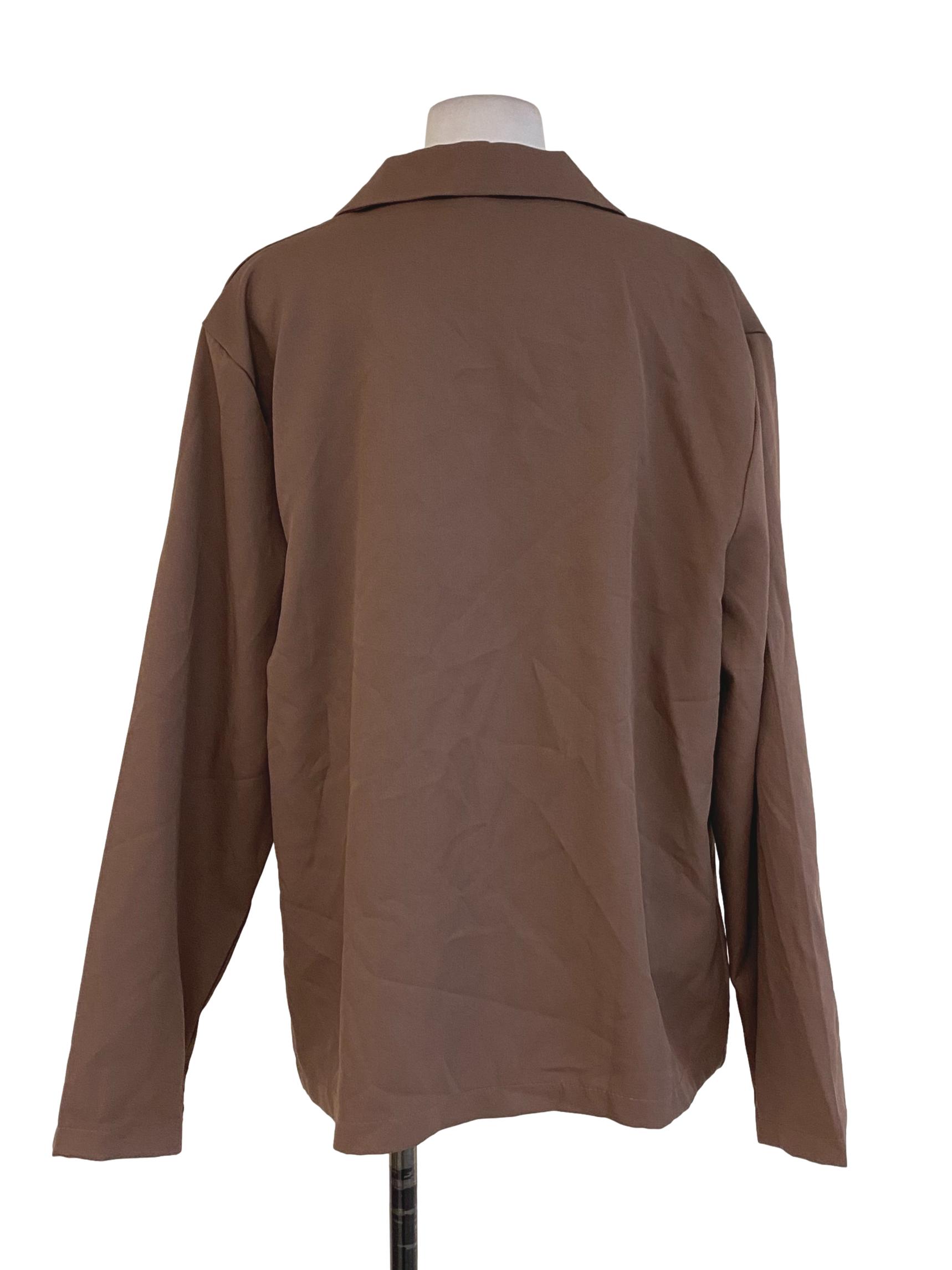 Brown Plain Blazer