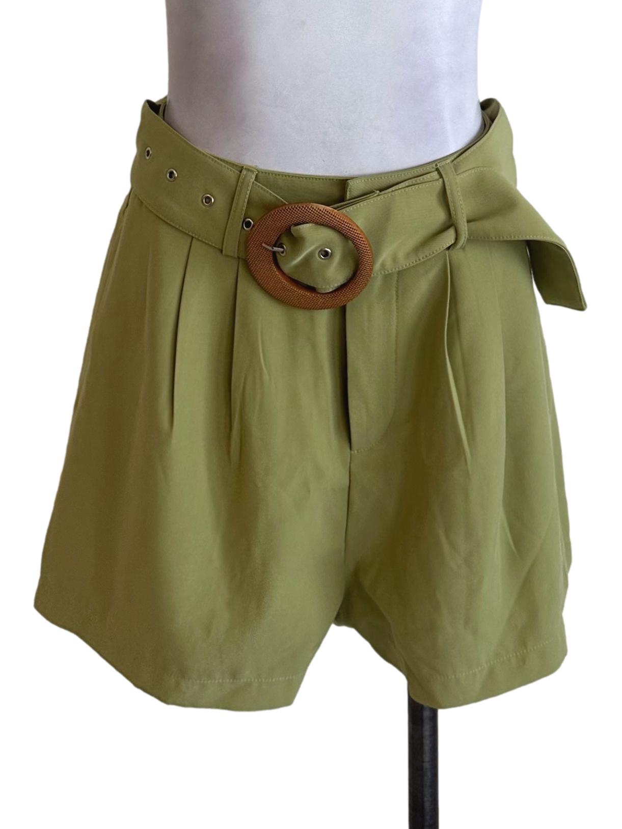 Matcha Green Belt Shorts