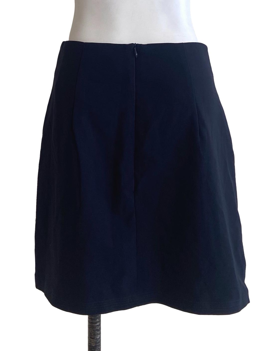 Navy Blue Asymmetric Tube Skirt