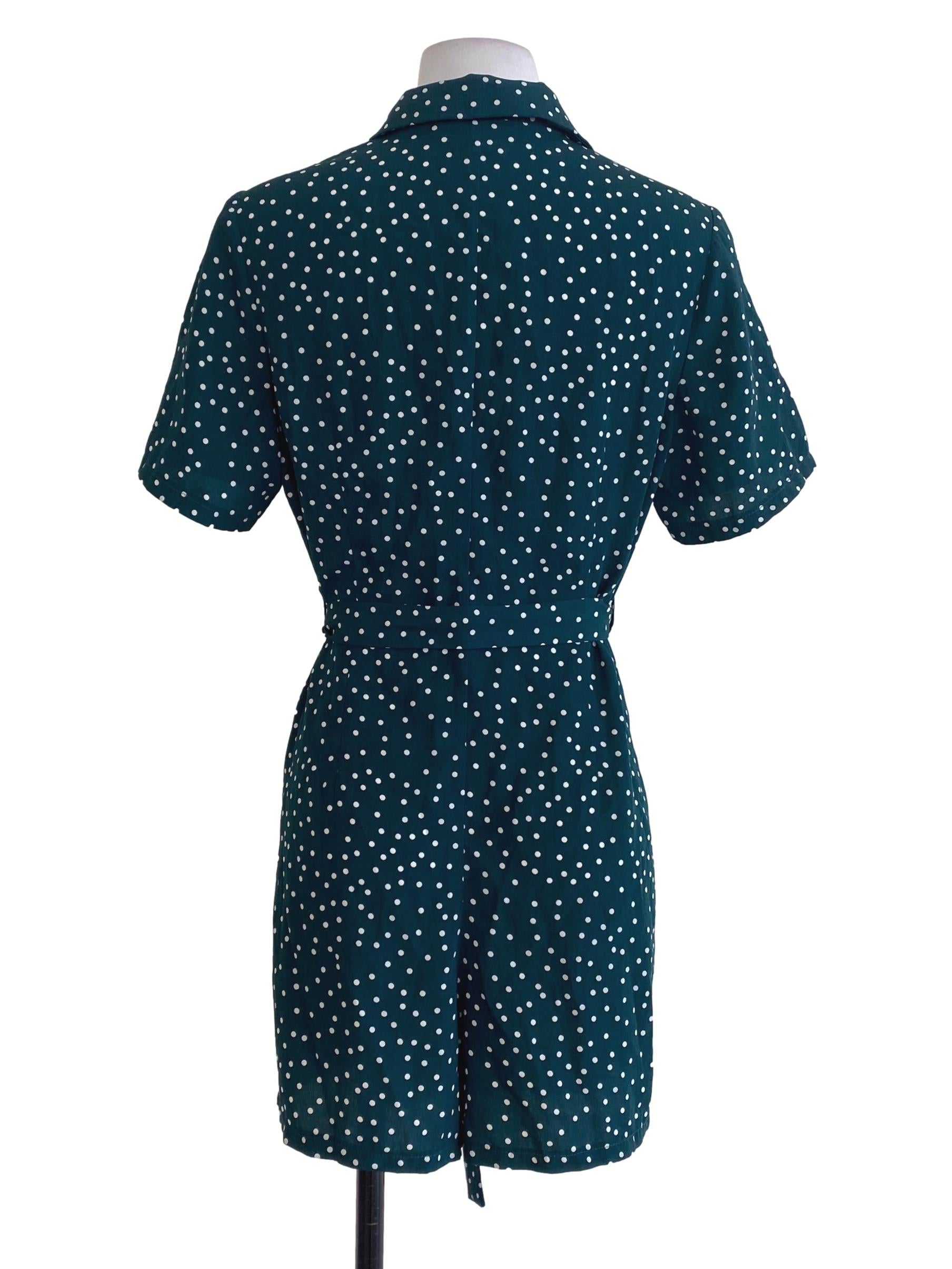 Pomelo Green Polka Dot Rompers | REFASH