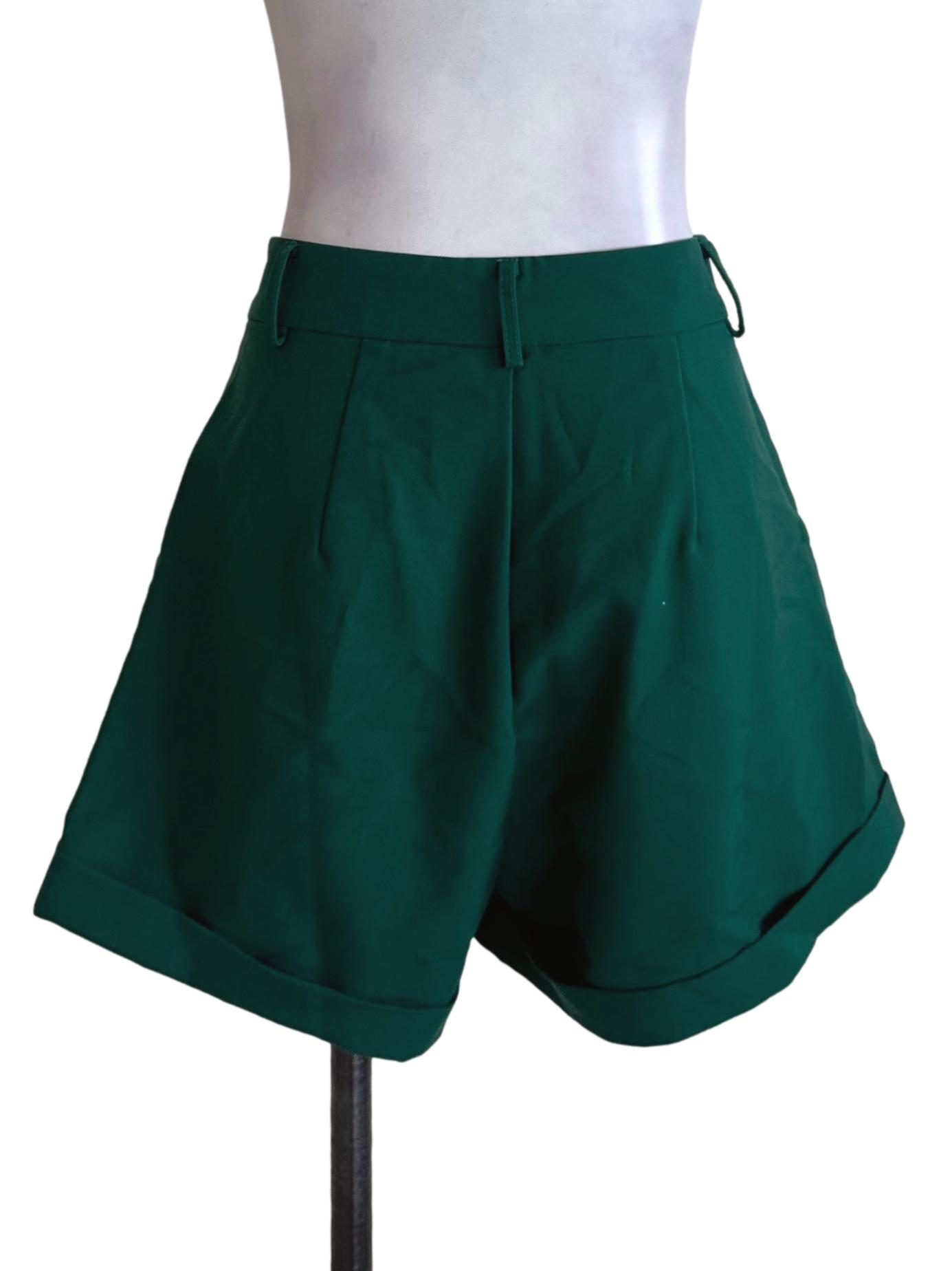 Forest Green Plain Shorts YHF