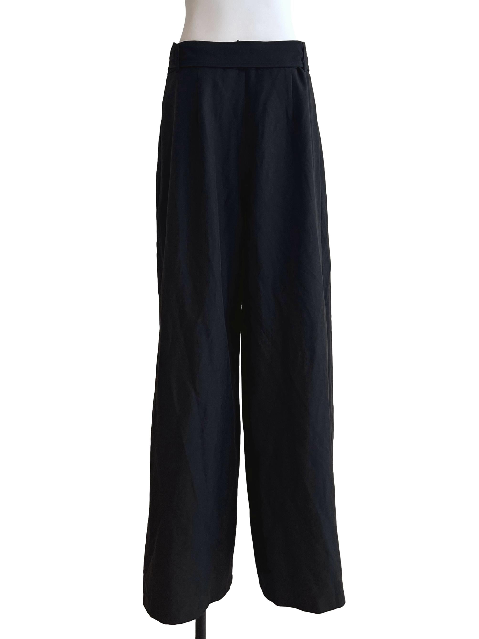 Jade Black Wide Leg Pants