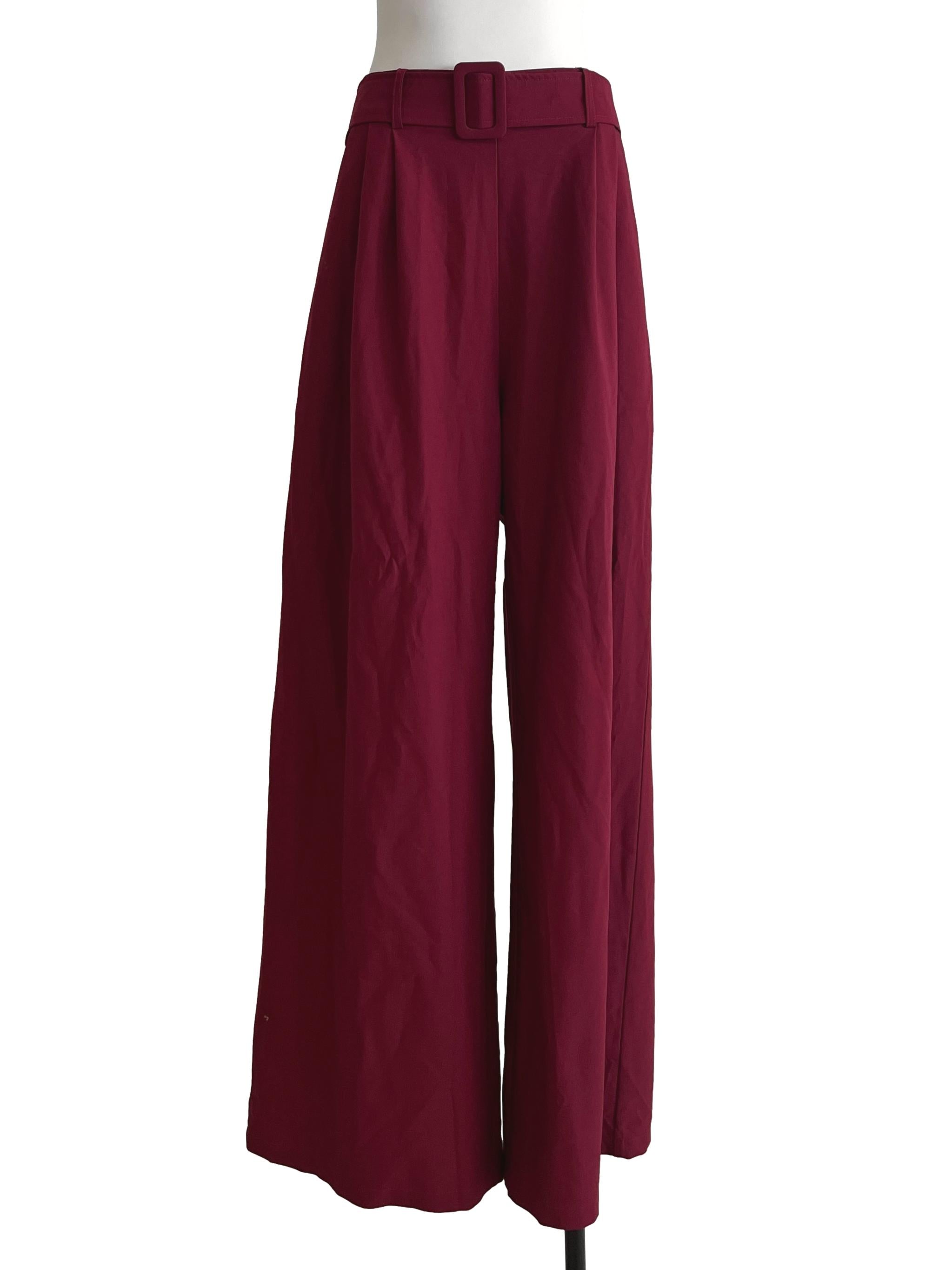 Lipstick Red Wide Leg Pants