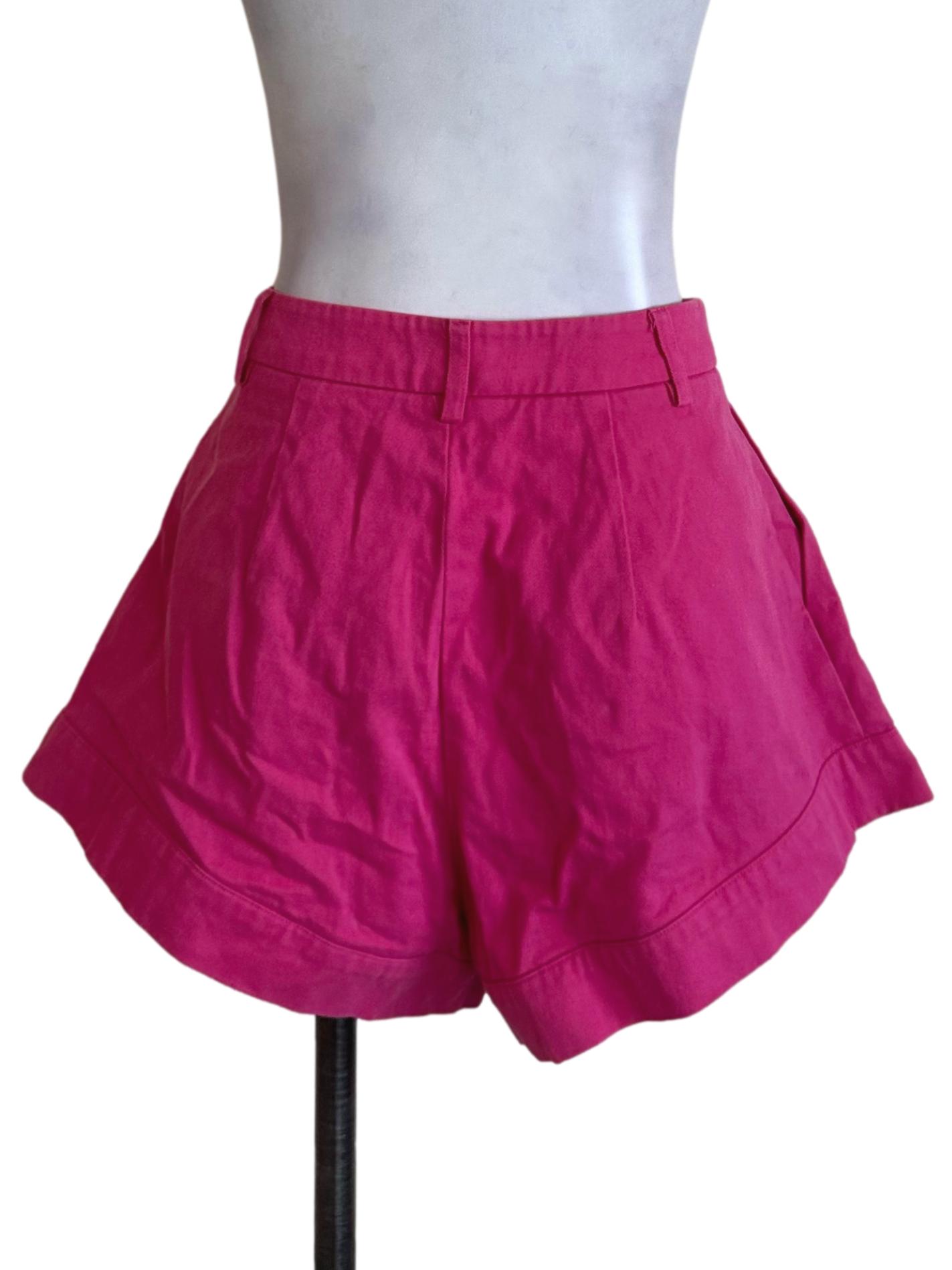 Fushia Pink Denim Shorts