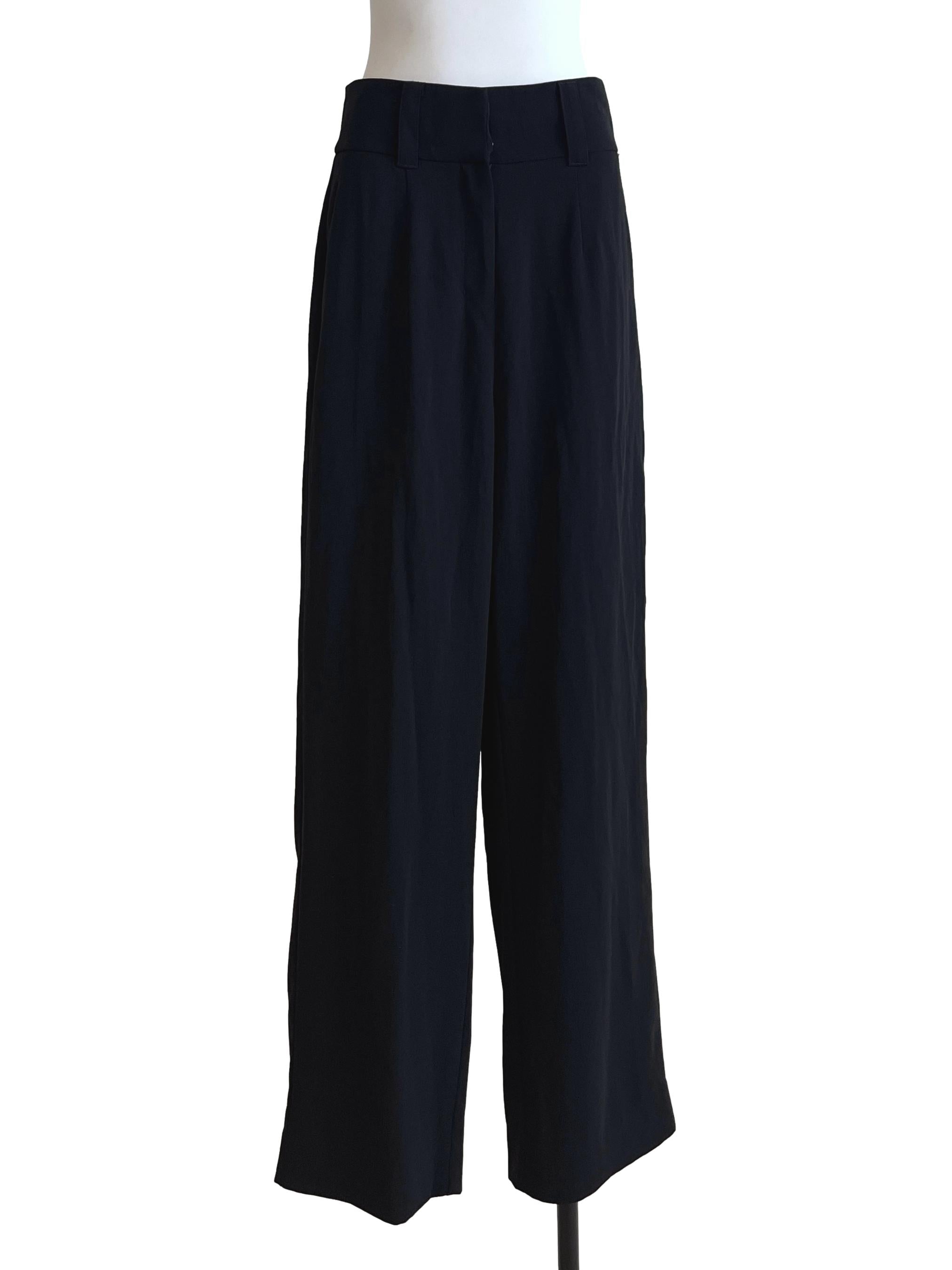 Jet Black Wide Leg Pants LB