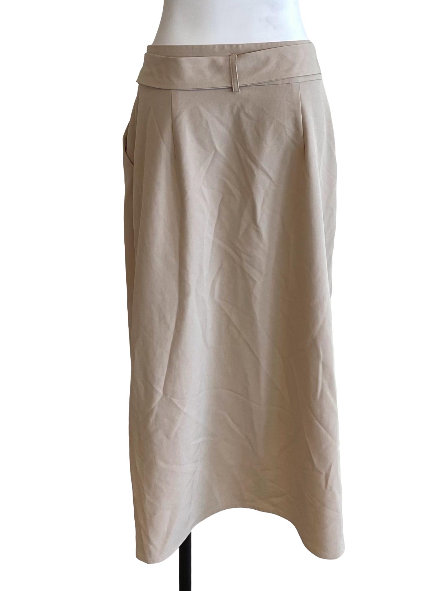 Ivory Slit Pencil Skirt TCL