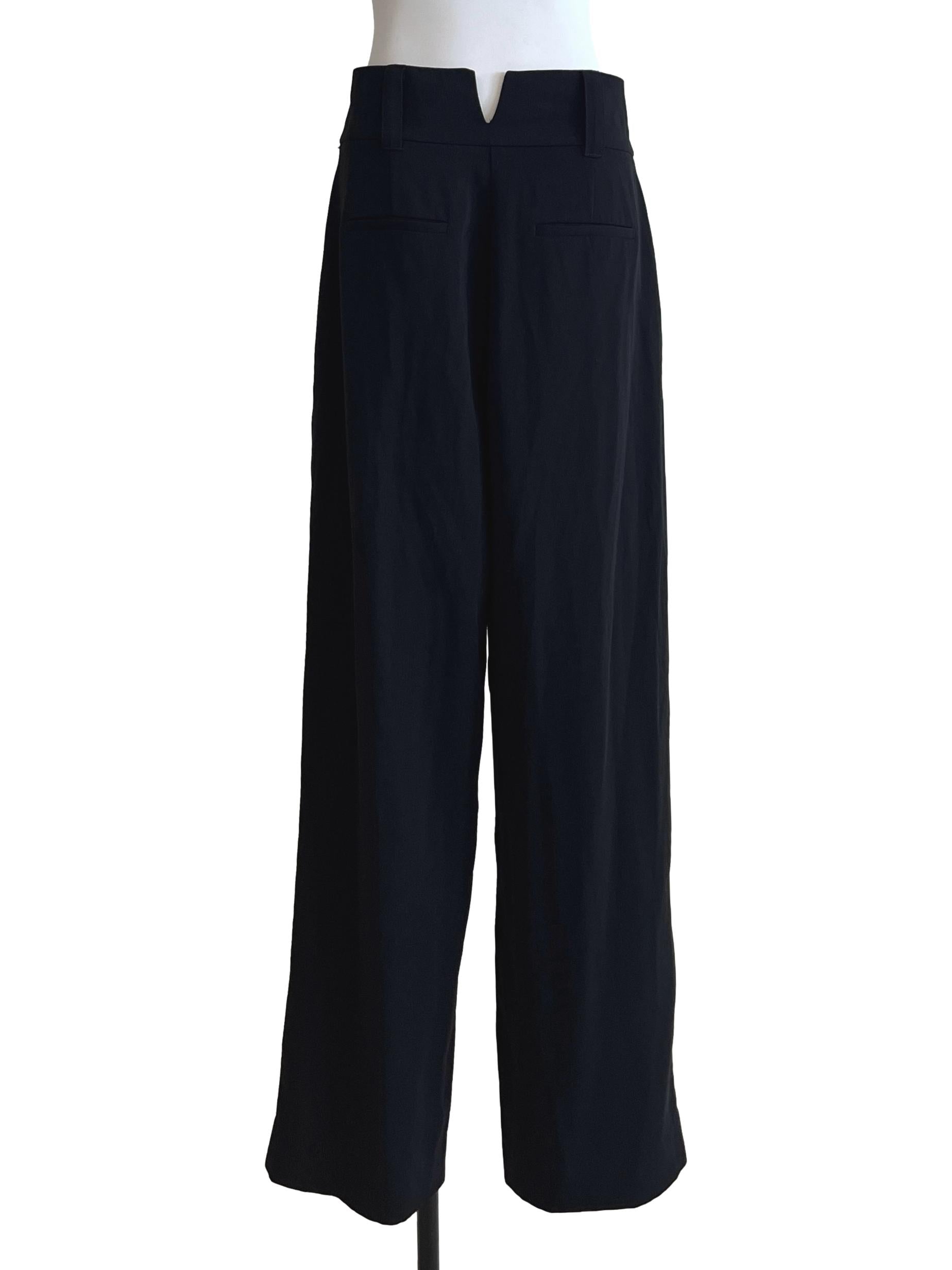 Jet Black Wide Leg Pants LB